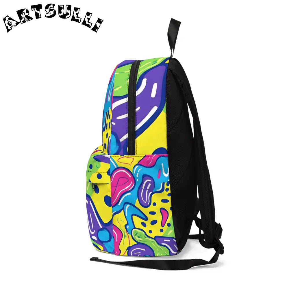 Abstract Neon Backpack, Artsulli - Art is Long, Life is Short, Bags, , , , , , , 