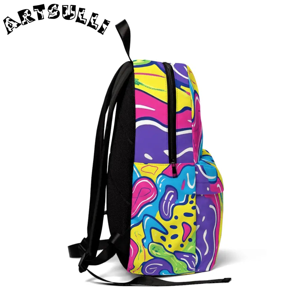 Abstract Neon Backpack, Artsulli - Art is Long, Life is Short, Bags, , , , , , , 