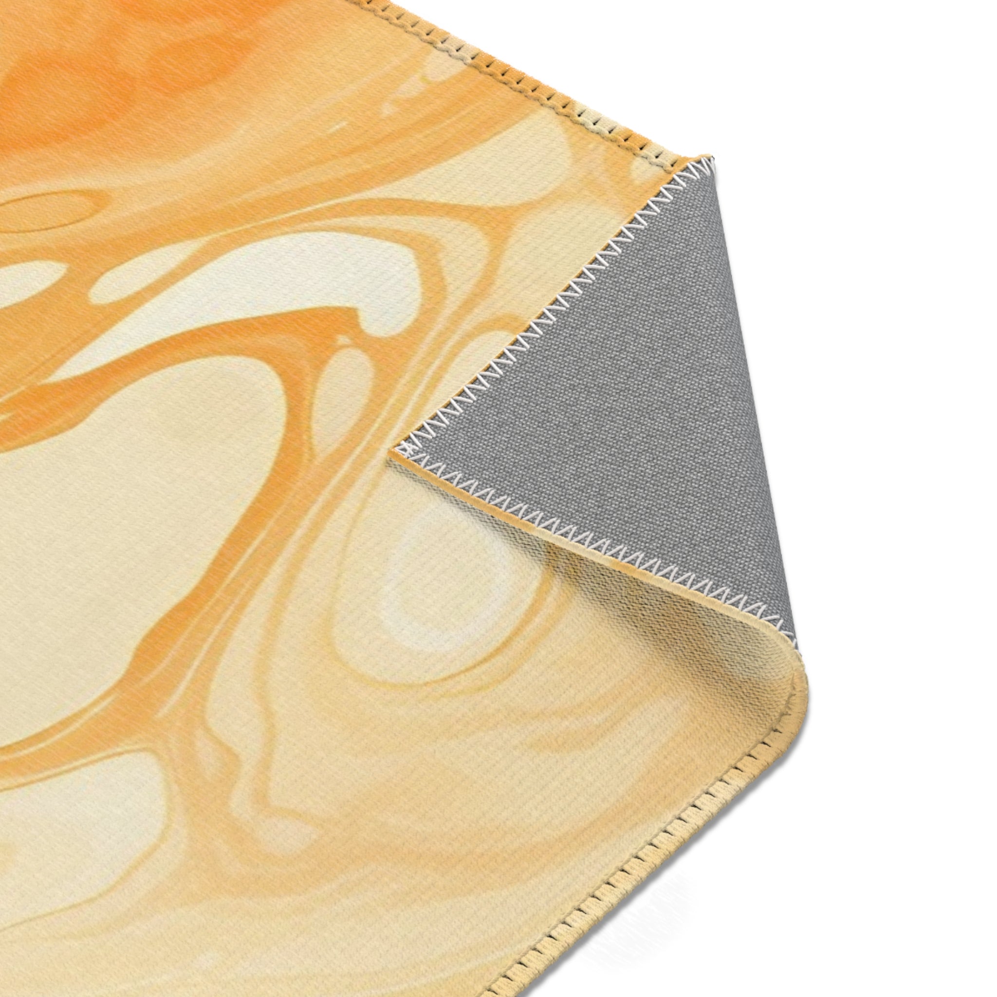 Abstract Orange and Cream Marble Area Rug, Artsulli - Art is Long, Life is Short, Home Decor, , , , , , , 