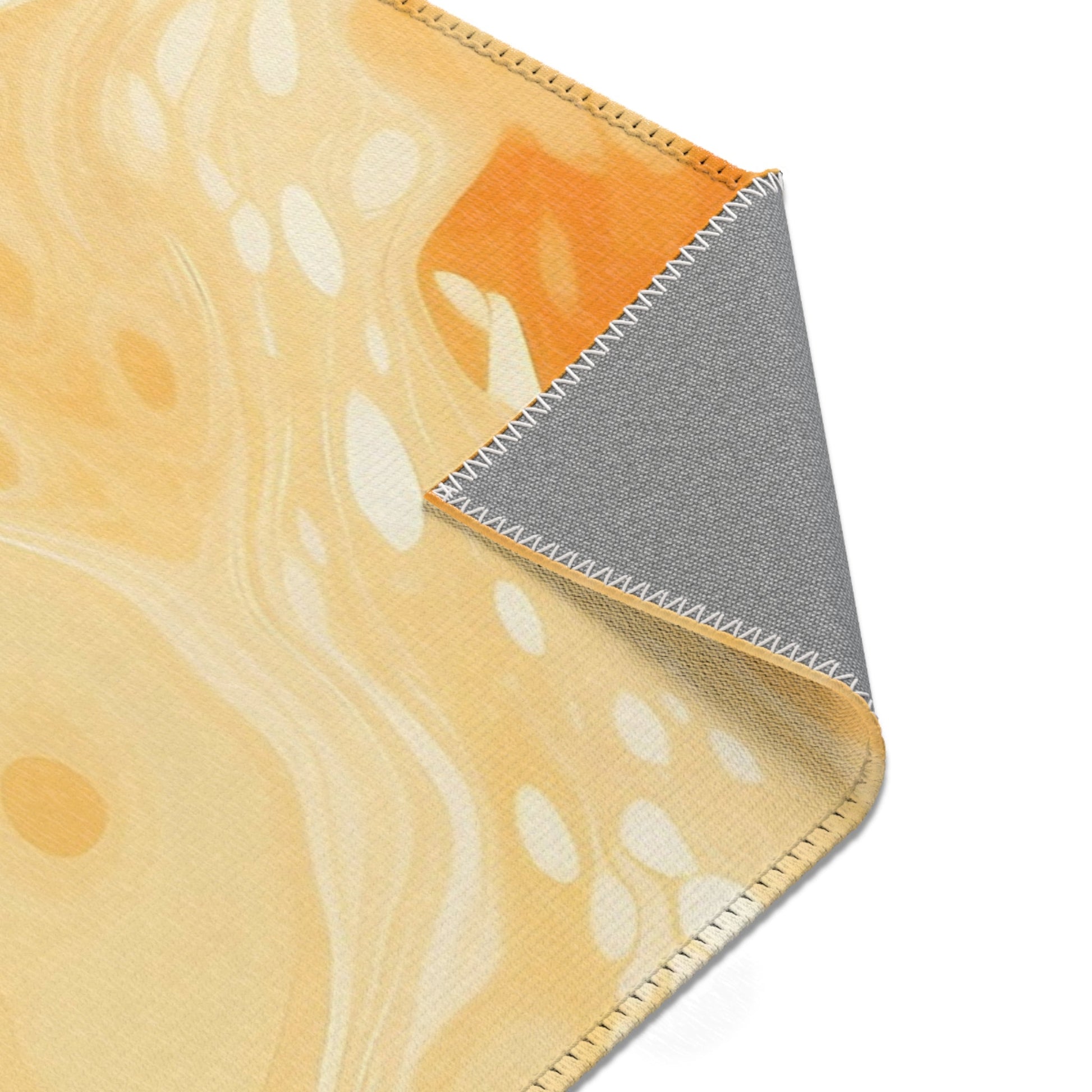 Abstract Orange and Cream Marble Area Rug, Artsulli - Art is Long, Life is Short, Home Decor, , , , , , , 