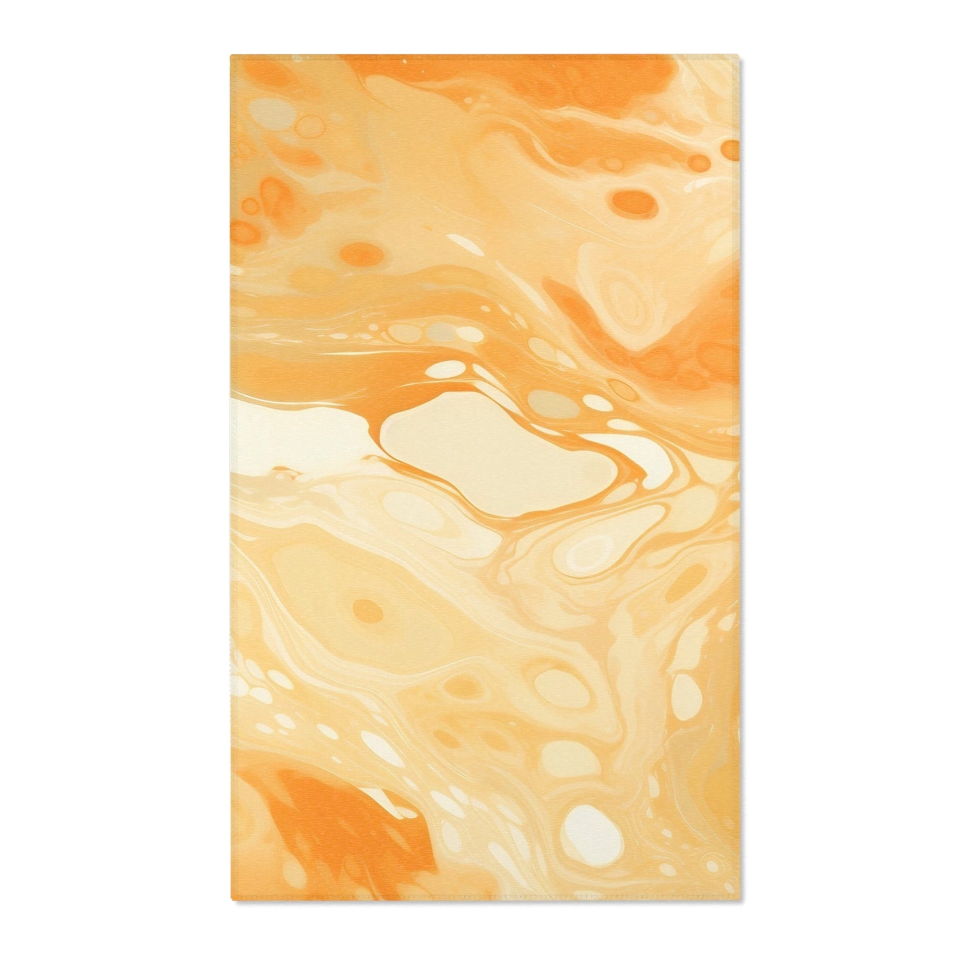 Abstract Orange and Cream Marble Area Rug, Artsulli - Art is Long, Life is Short, Home Decor, Size, 36" × 60", , , , , 10149028400183824776