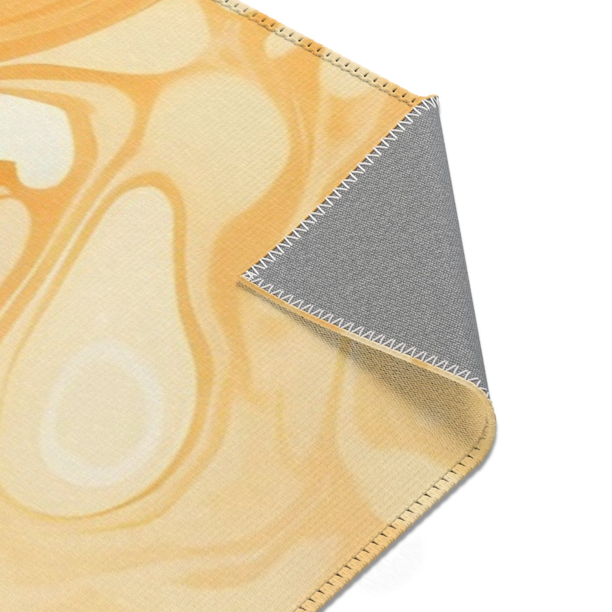 Abstract Orange and Cream Marble Area Rug, Artsulli - Art is Long, Life is Short, Home Decor, , , , , , , 