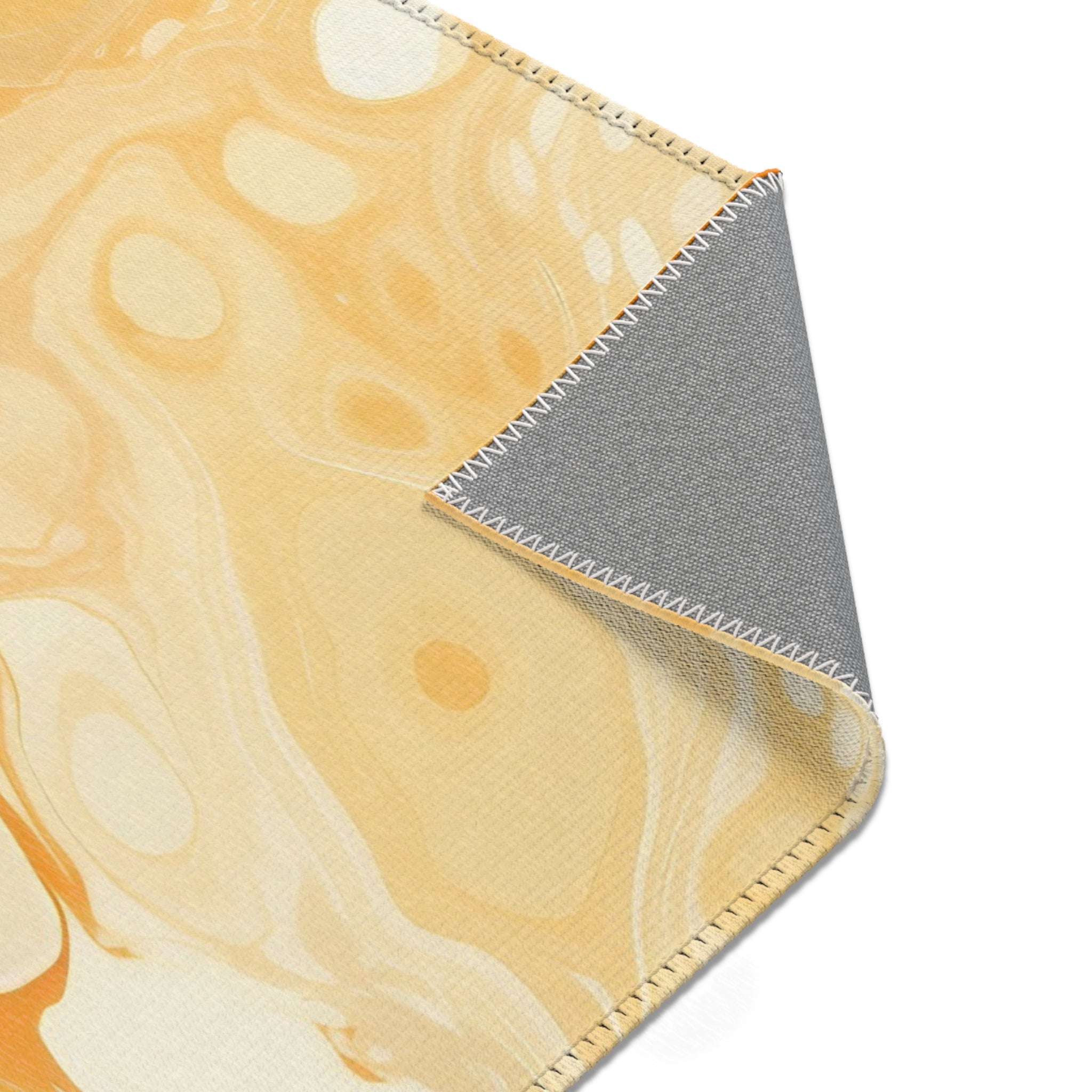 Abstract Orange and Cream Marble Area Rug, Artsulli - Art is Long, Life is Short, Home Decor, , , , , , , 