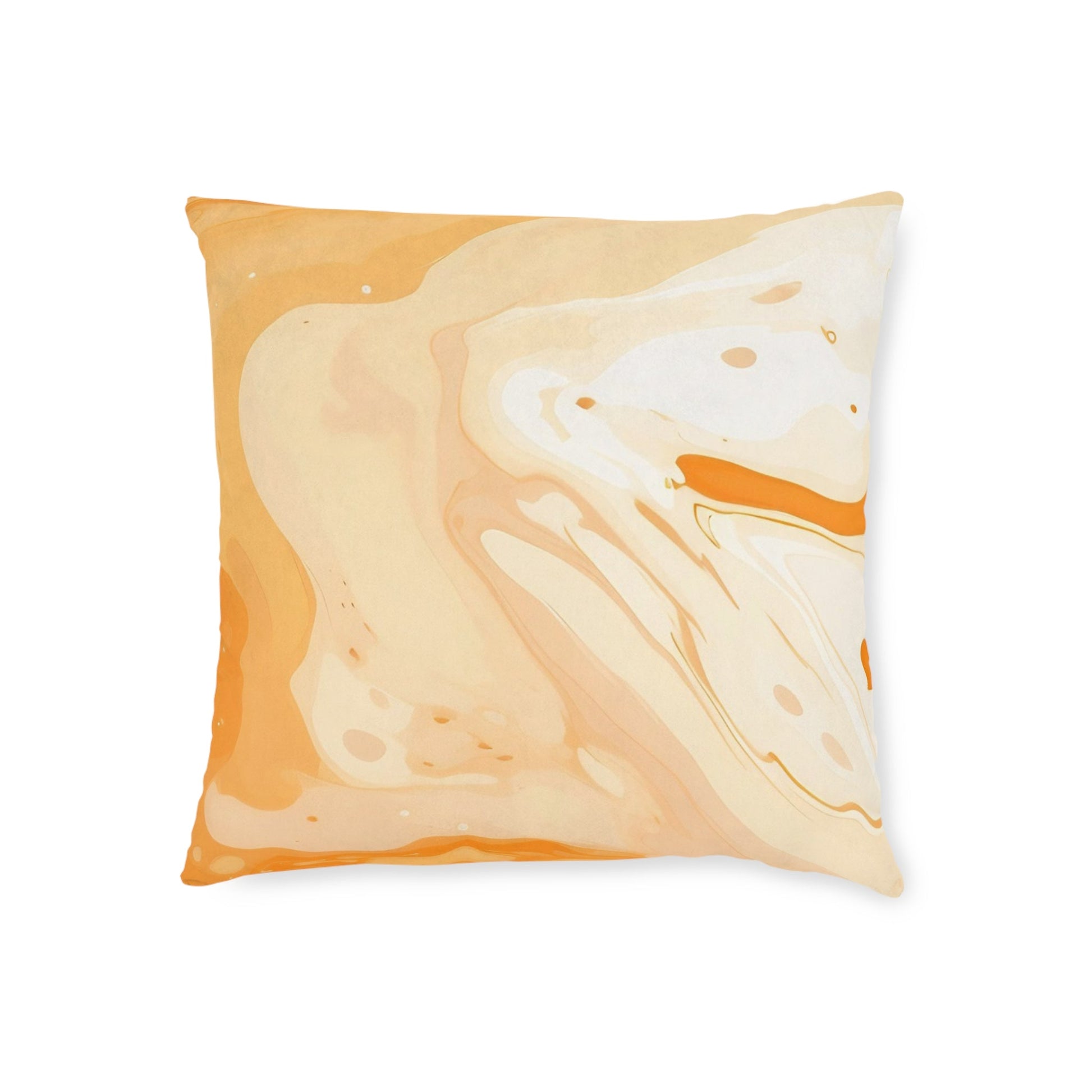 Abstract Orange and Cream Marble Pillow, Artsulli - Art is Long, Life is Short, Home Decor, , , , , , , 