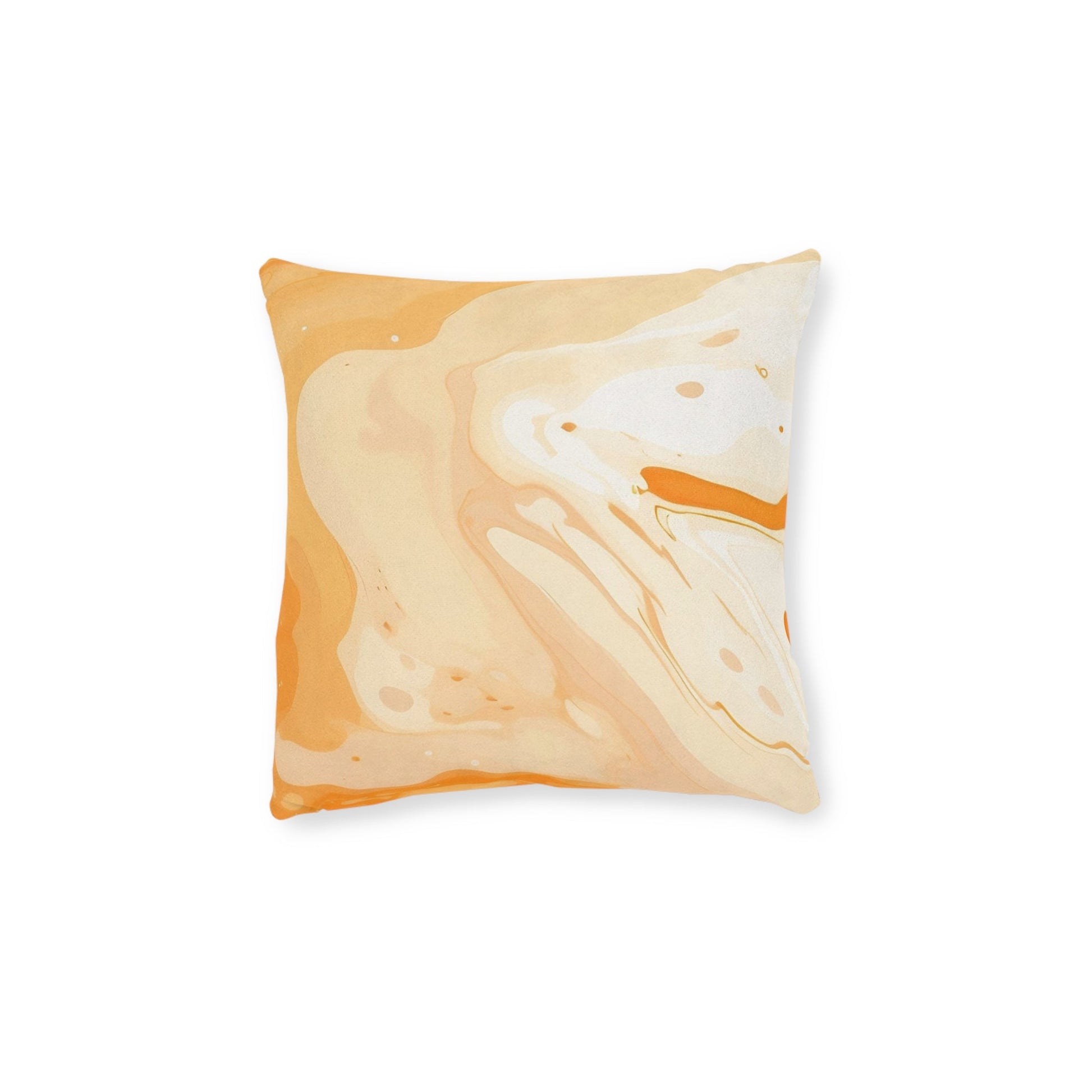 Abstract Orange and Cream Marble Pillow, Artsulli - Art is Long, Life is Short, Home Decor, , , , , , , 