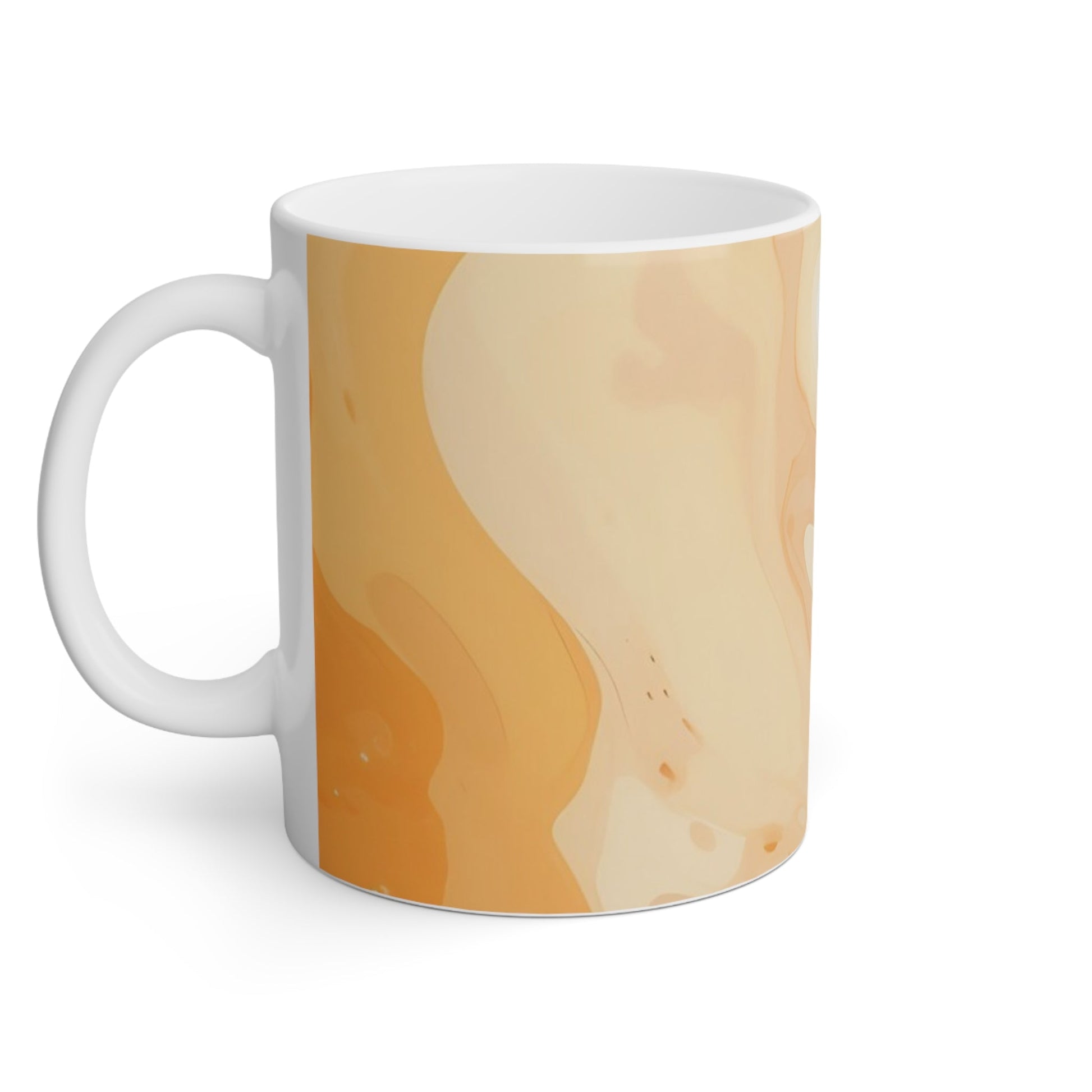Abstract Orange and White Swirl Mug, Artsulli - Art is Long, Life is Short, Mug, , , , , , , 