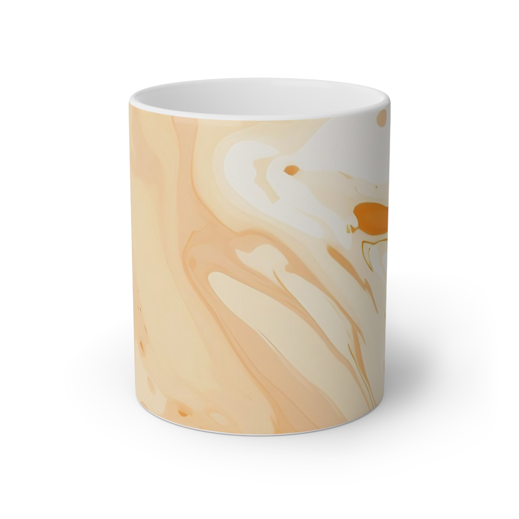 Abstract Orange and White Swirl Mug, Artsulli - Art is Long, Life is Short, Mug, Size, 11oz, Color, White, , , 20313840855103132269