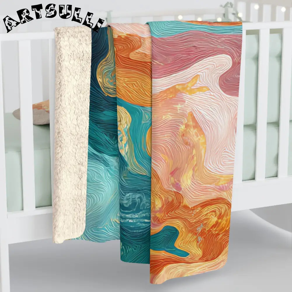 JAKKOUTTHEBXX Abstract Pattern Cozy Fleece Blanket 2025
