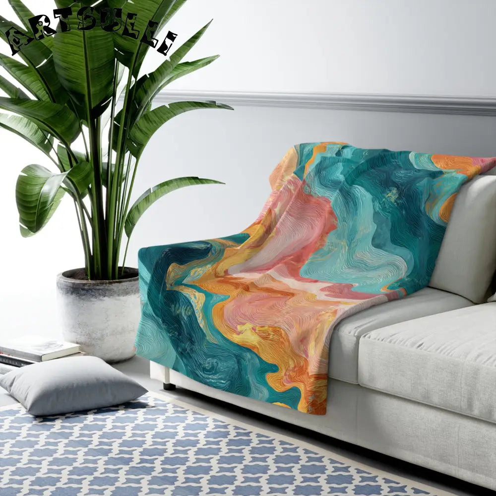 JAKKOUTTHEBXX Abstract Pattern Cozy Fleece Blanket 2025