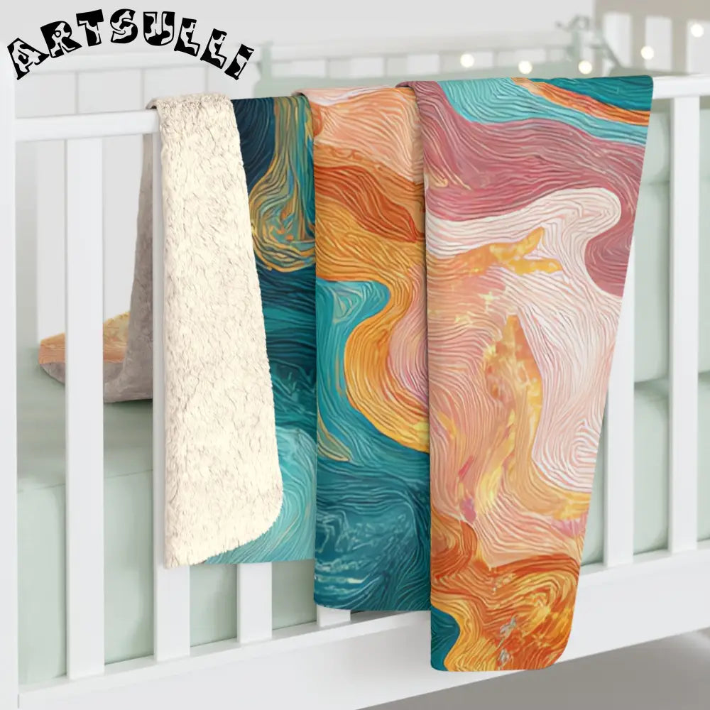 JAKKOUTTHEBXX Abstract Pattern Cozy Fleece Blanket 2025