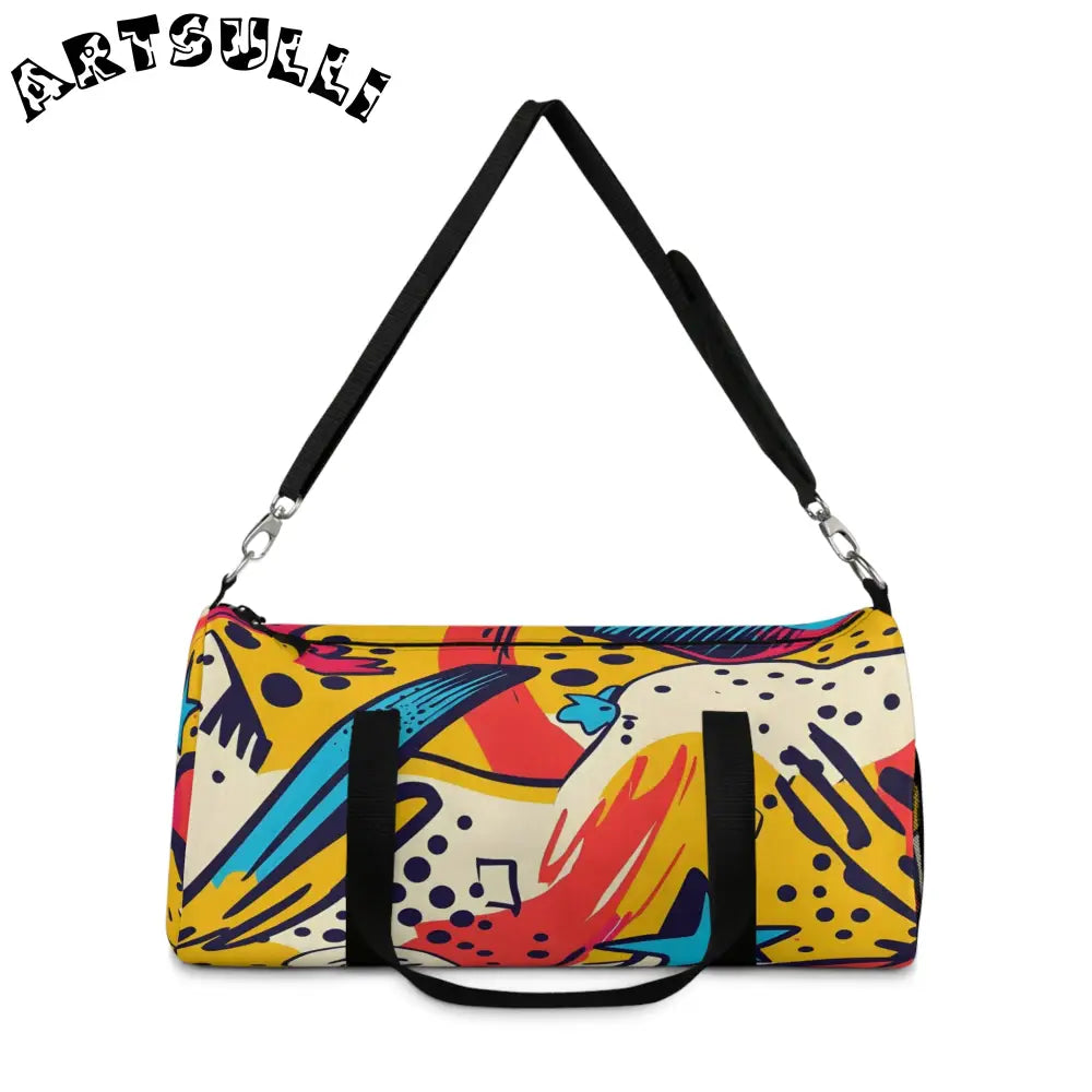 JAKKOUTTHEBXX Abstract Pattern Durable Duffel Bag 2025