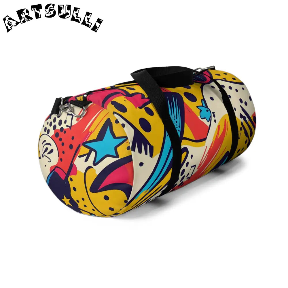 JAKKOUTTHEBXX Abstract Pattern Durable Duffel Bag 2025