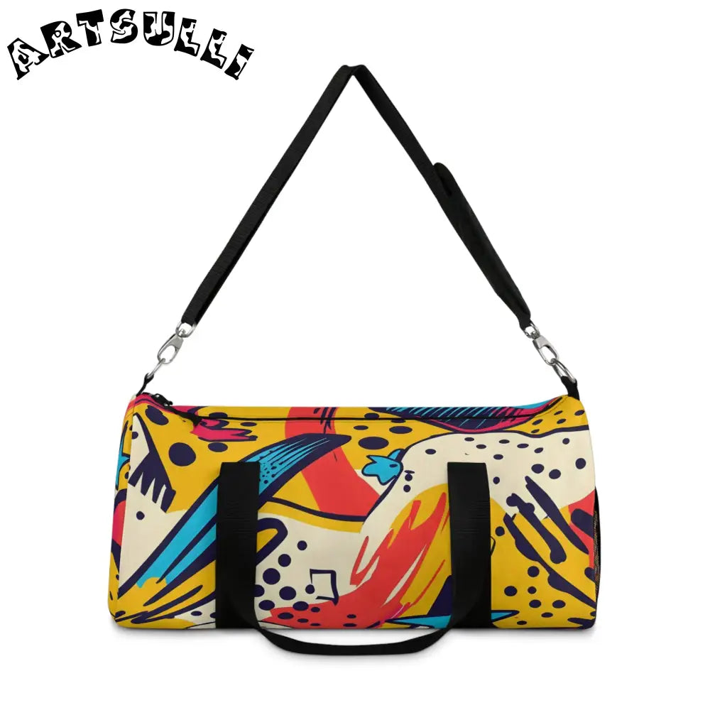 JAKKOUTTHEBXX Abstract Pattern Durable Duffel Bag 2025