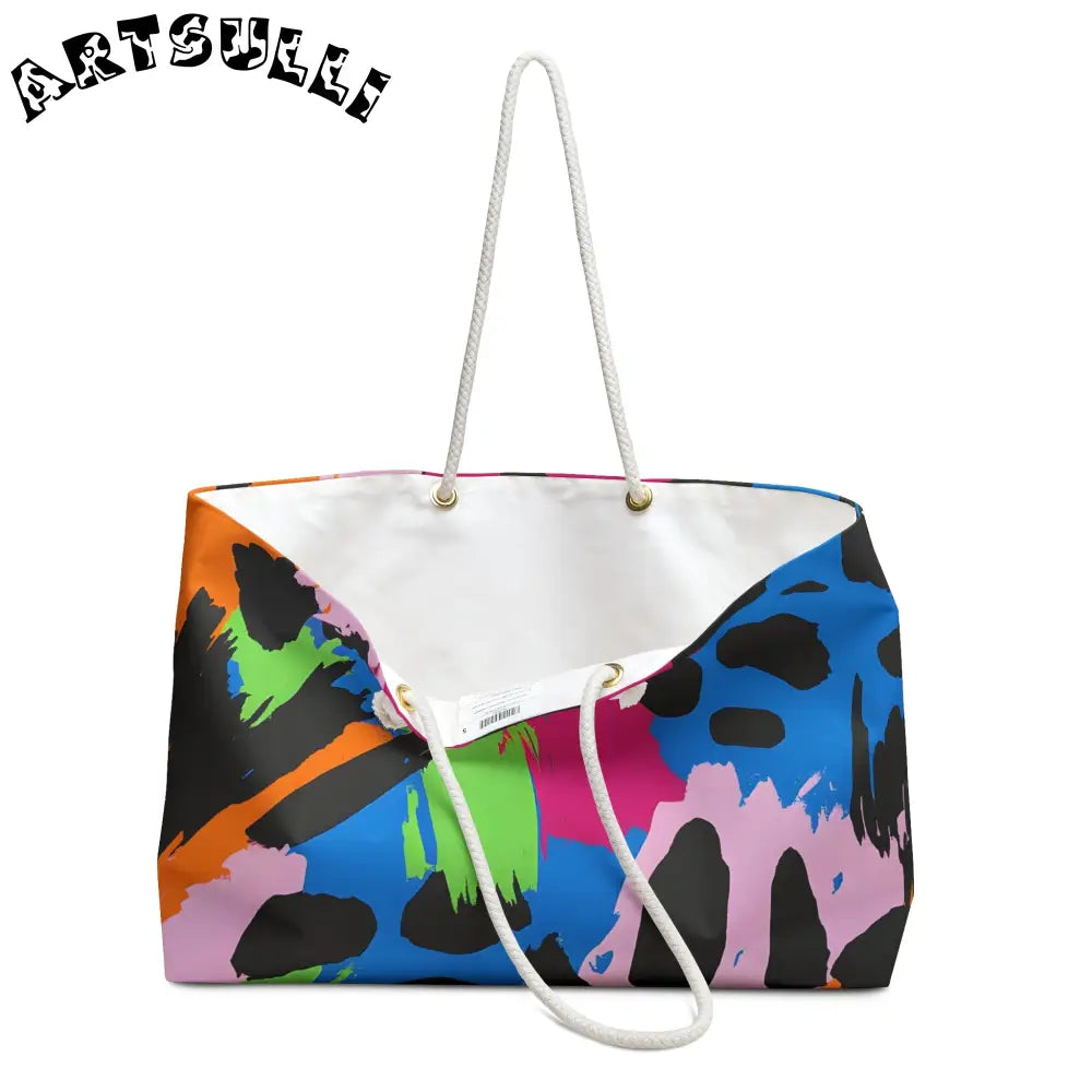 Abstract Pattern Oversized Weekender Tote, Artsulli - Art is Long, Life is Short, Bags, , , , , , , 