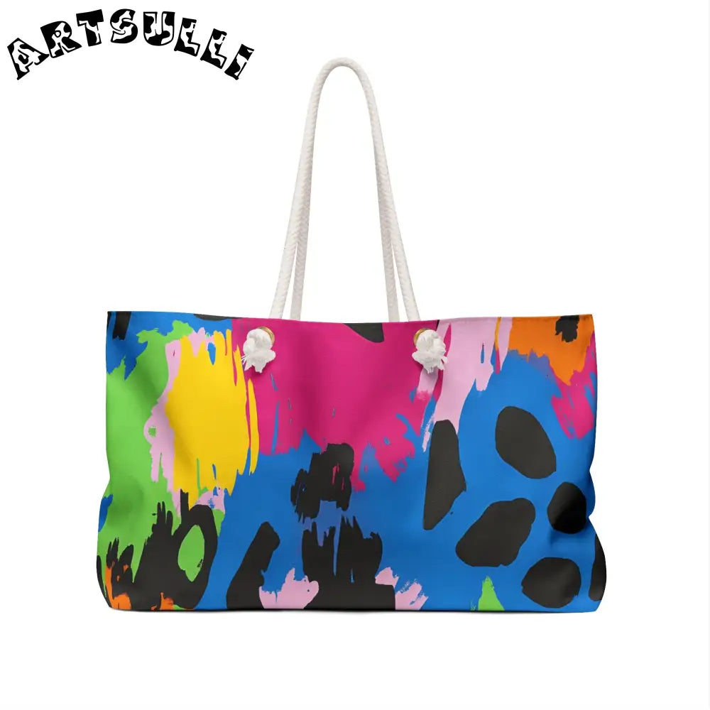 Abstract Pattern Oversized Weekender Tote, Artsulli - Art is Long, Life is Short, Bags, , , , , , , 