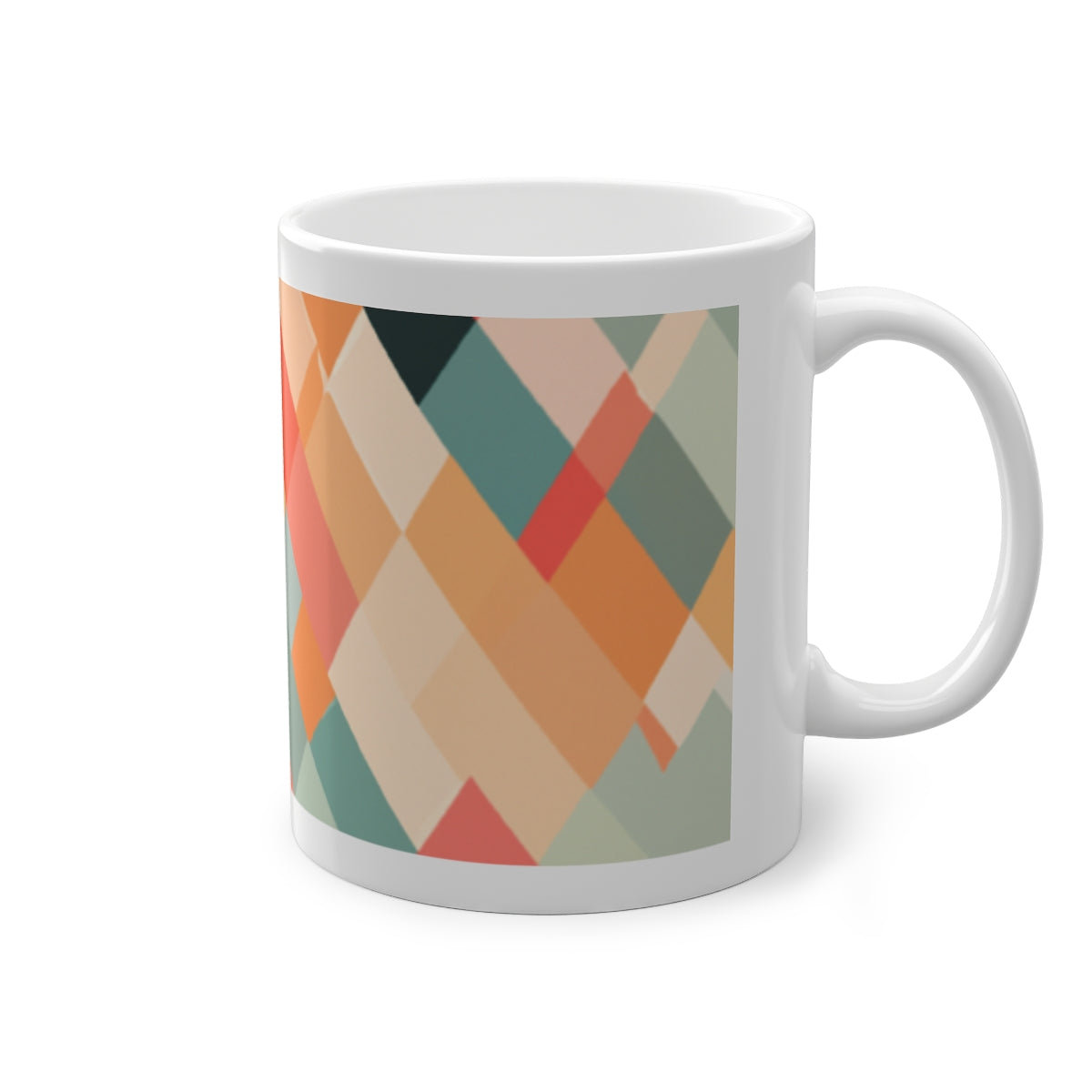 Abstract PixelscapeStandard Mug, 11ozSilver