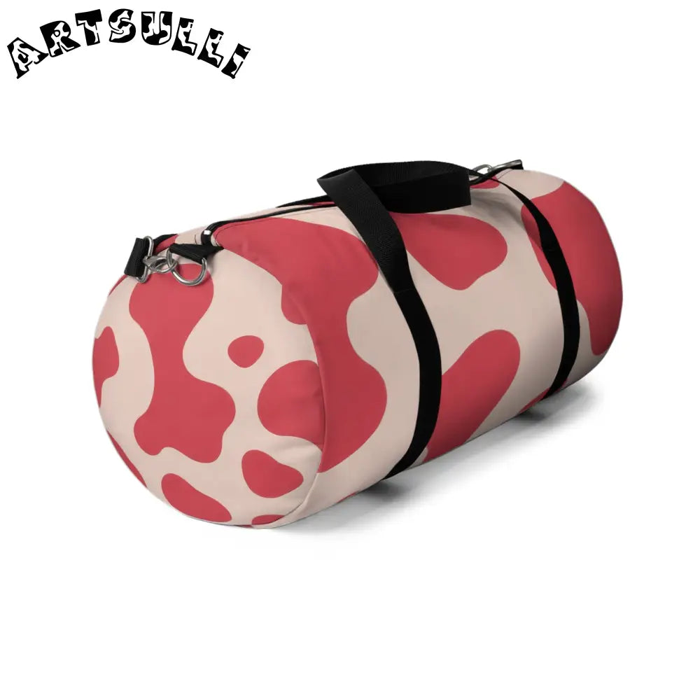 JAKKOUTTHEBXX Abstract Red and Cream Duffel Bag 2025