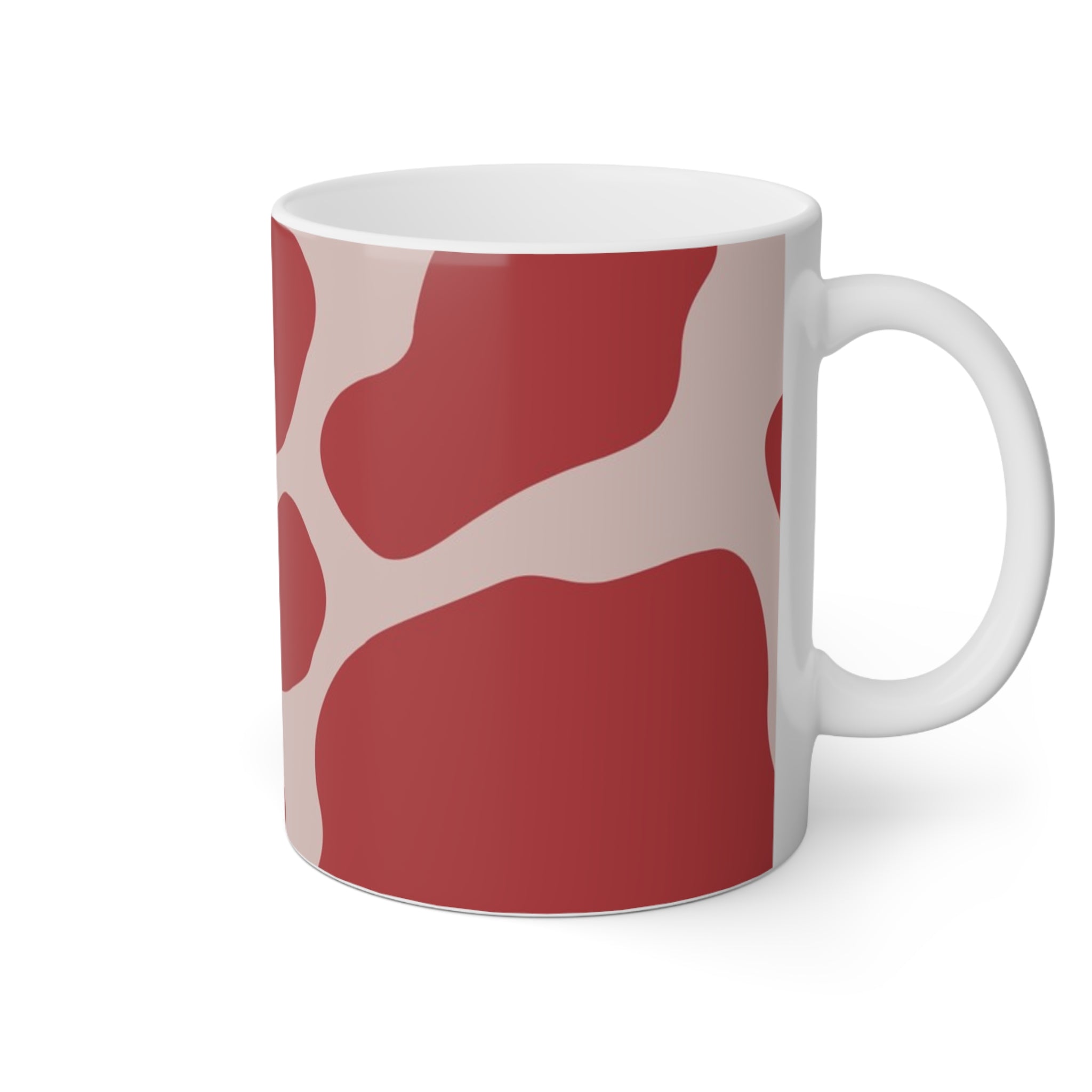Abstract Red and Pink Cow Print Mug, Artsulli - Art is Long, Life is Short, Mug, , , , , , , 