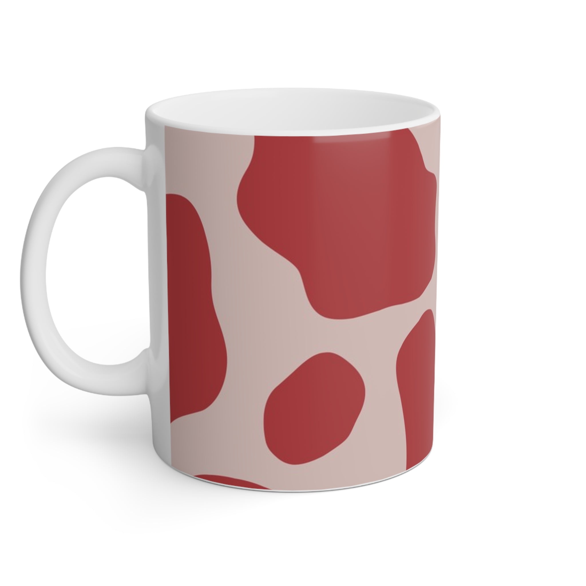 Abstract Red and Pink Cow Print Mug, Artsulli - Art is Long, Life is Short, Mug, , , , , , , 