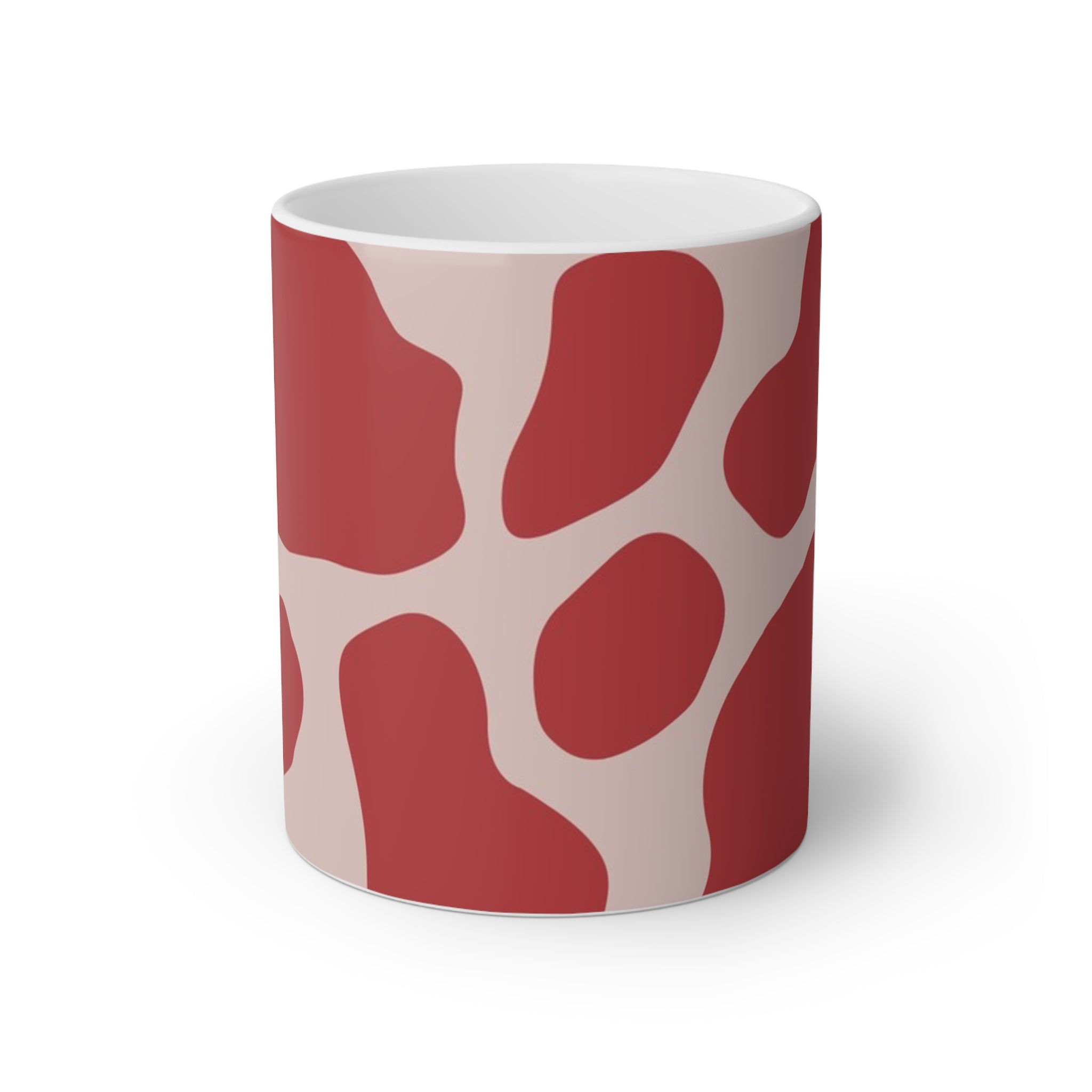 Abstract Red and Pink Cow Print Mug, Artsulli - Art is Long, Life is Short, Mug, Size, 11oz, Color, White, , , 25912787951895253064