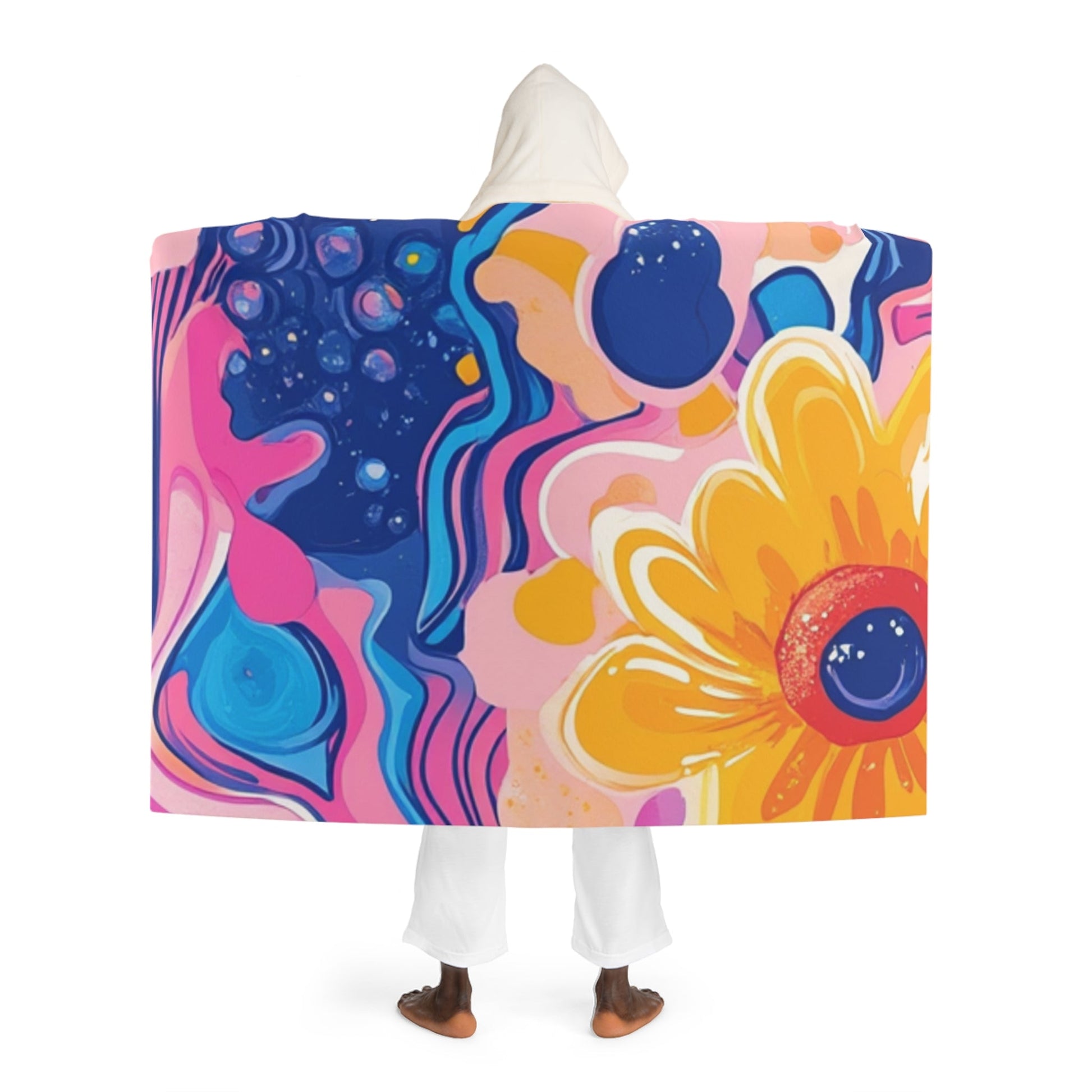 Abstract Sherpa Hooded Fleece Blanket, Artsulli - Art is Long, Life is Short, All Over Prints, , , , , , , 