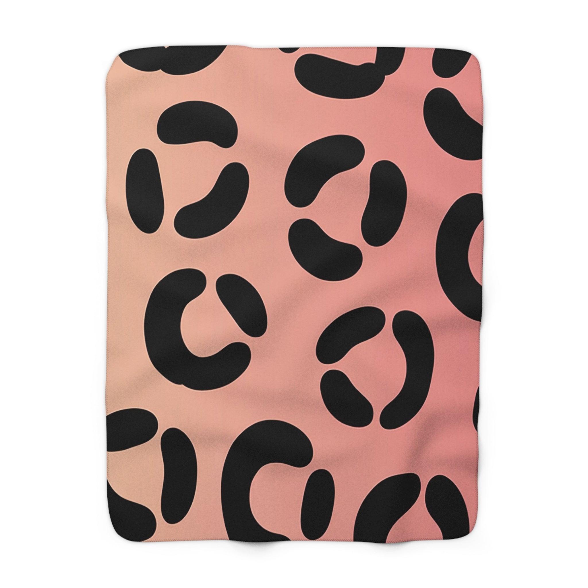 Printify Abstract Spot Pink Peach Gradient Sherpa Fleece Blanket 2025