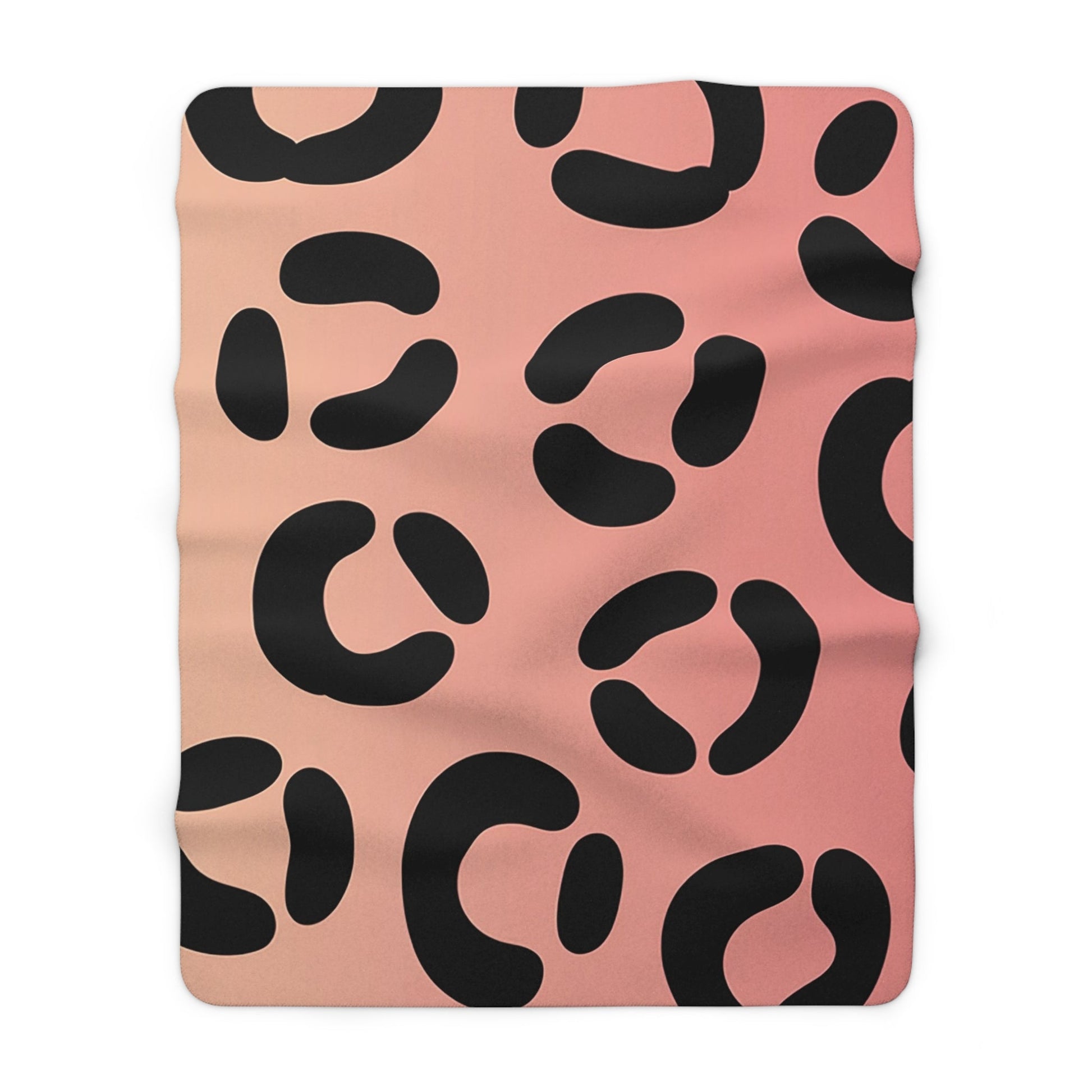 Abstract Spot Pink Peach Gradient Sherpa Fleece Blanket, Artsulli - Art is Long, Life is Short, Home Decor, Size, 60" × 80", , , , , 54620493125434388979