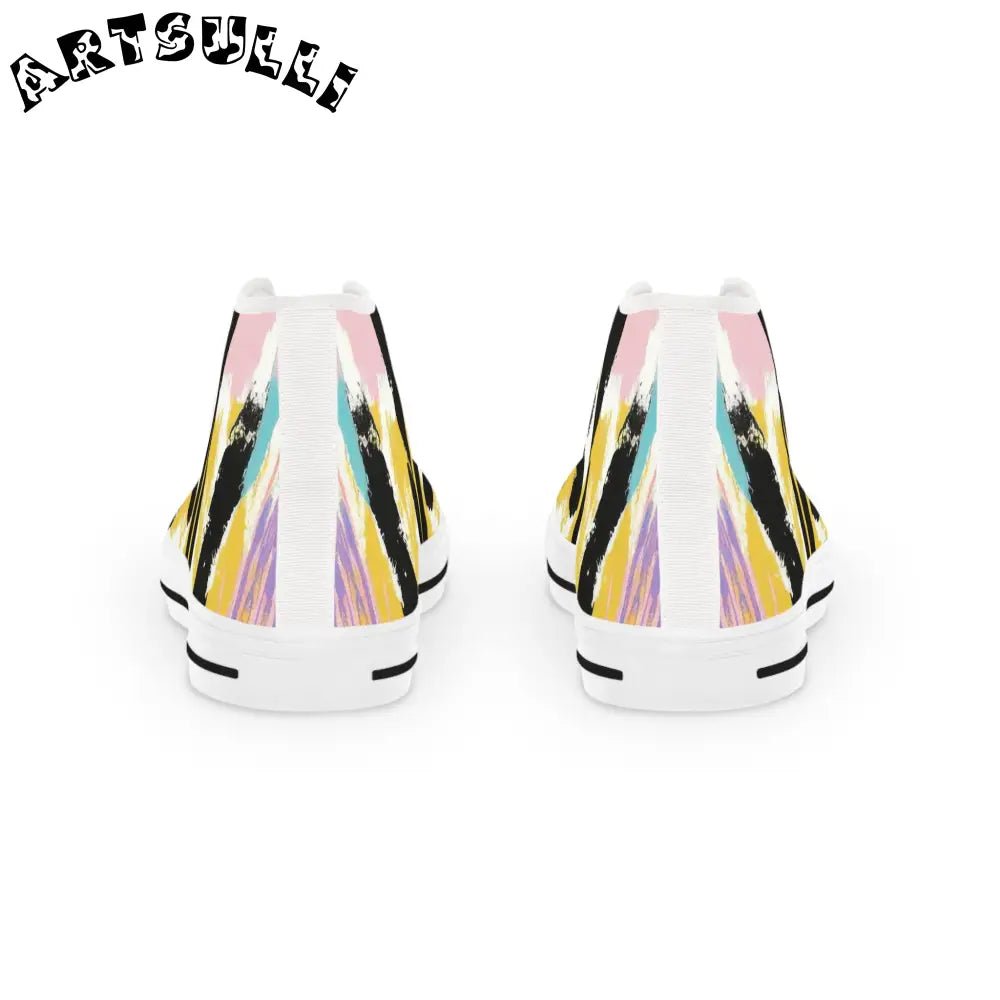 JAKKOUTTHEBXX Abstract Stripe Breathable Polyester Canvas High Tops 2025