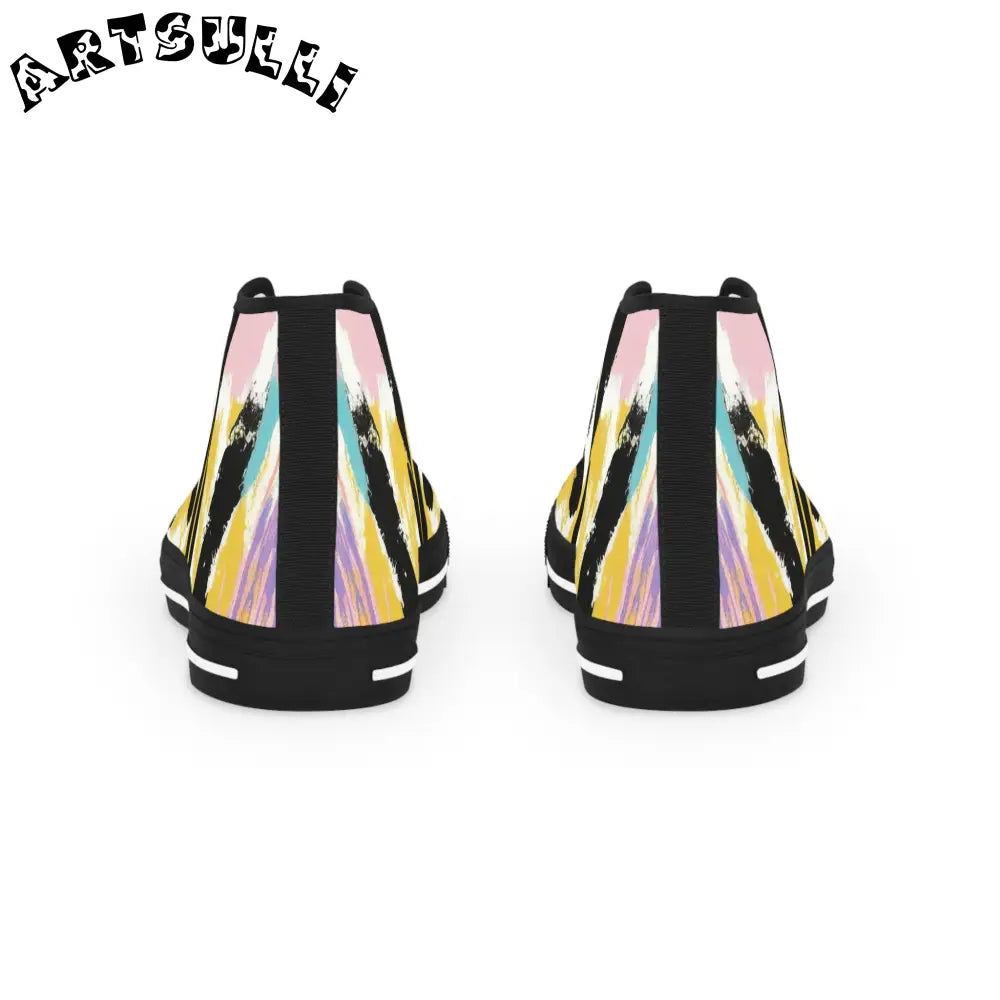 JAKKOUTTHEBXX Abstract Stripe Breathable Polyester Canvas High Tops 2025