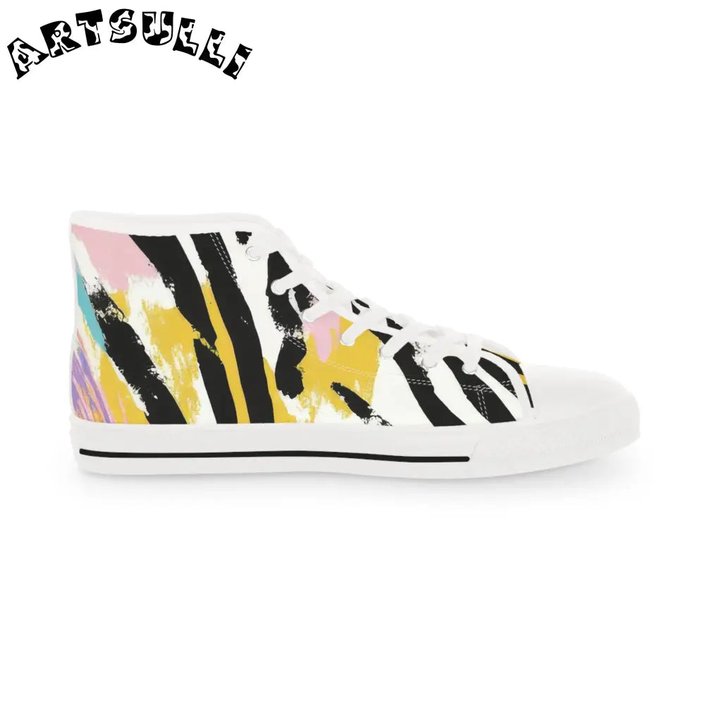 JAKKOUTTHEBXX Abstract Stripe Breathable Polyester Canvas High Tops 2025