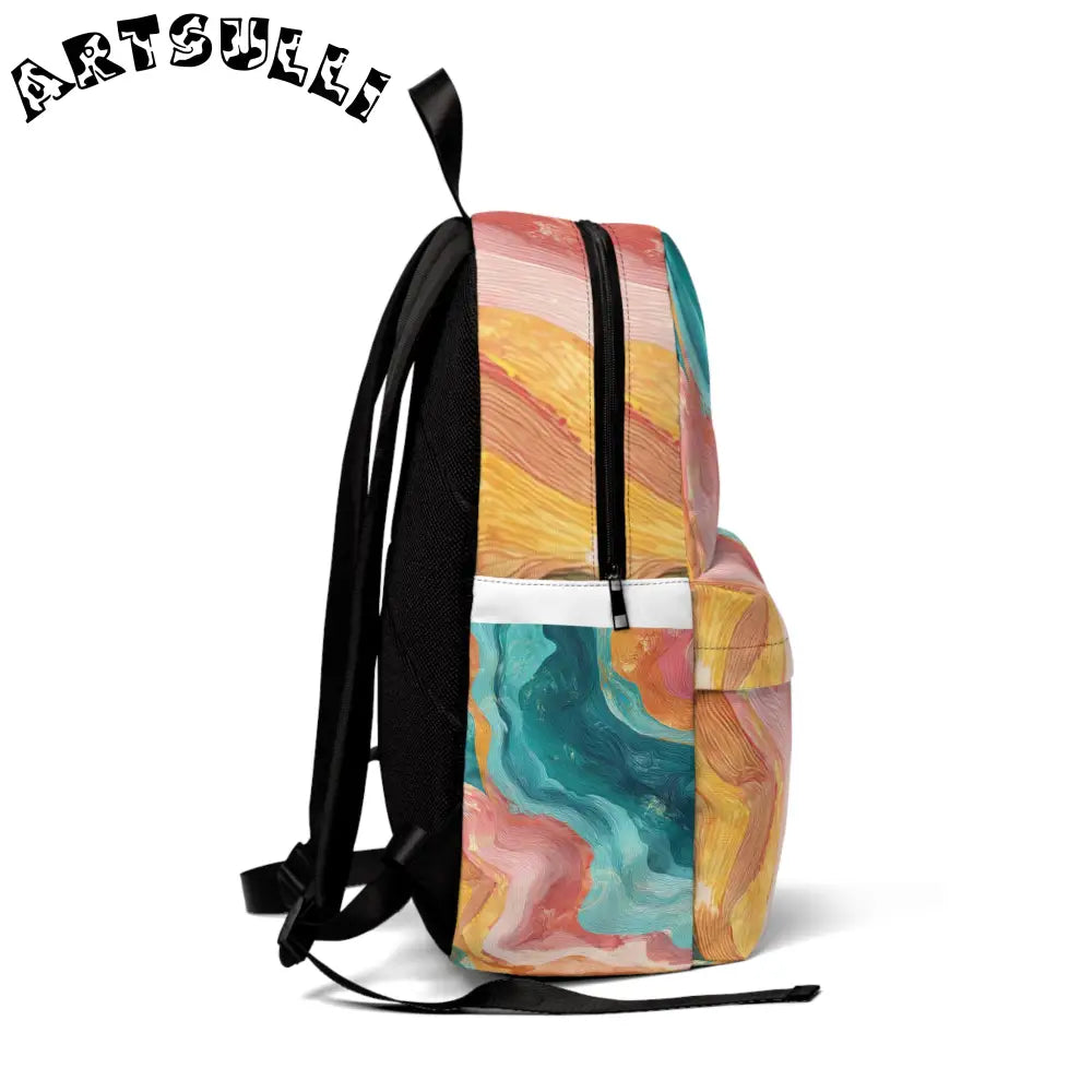 JAKKOUTTHEBXX Abstract Swirl Backpack for All Day Carrying Comfort 2025