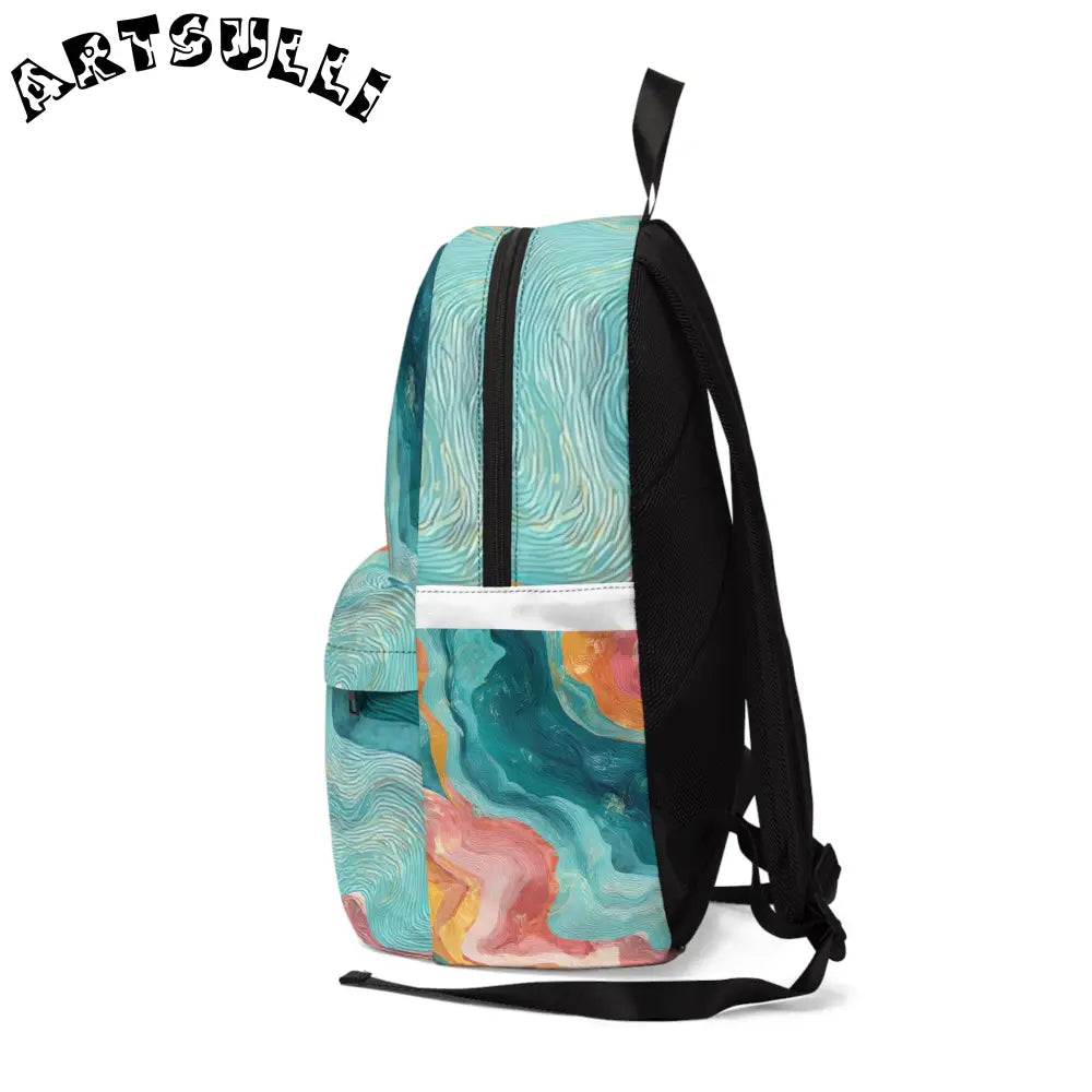 JAKKOUTTHEBXX Abstract Swirl Backpack for All Day Carrying Comfort 2025