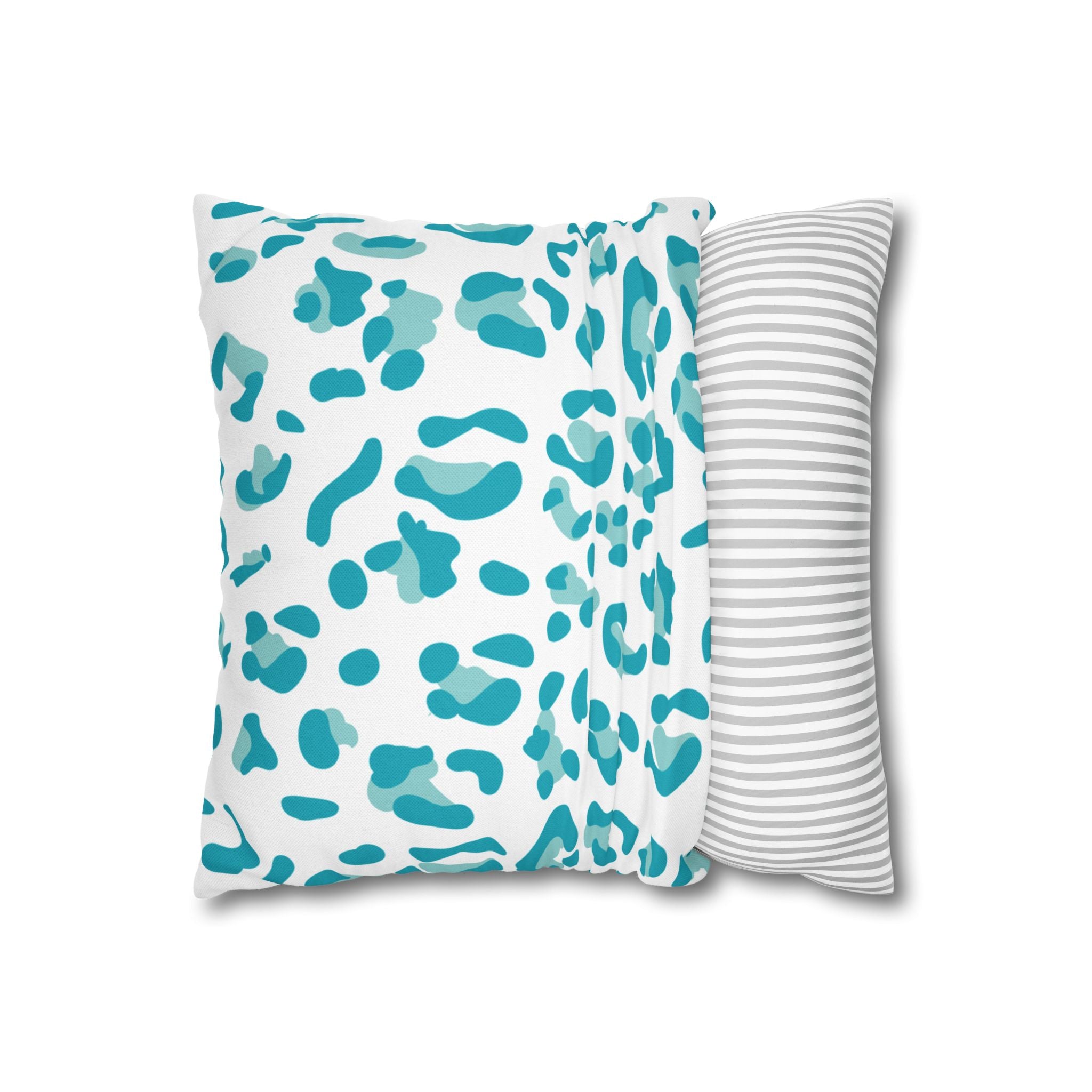 Abstract Teal Leopard Print Pillow, Artsulli - Art is Long, Life is Short, Home Decor, , , , , , , 