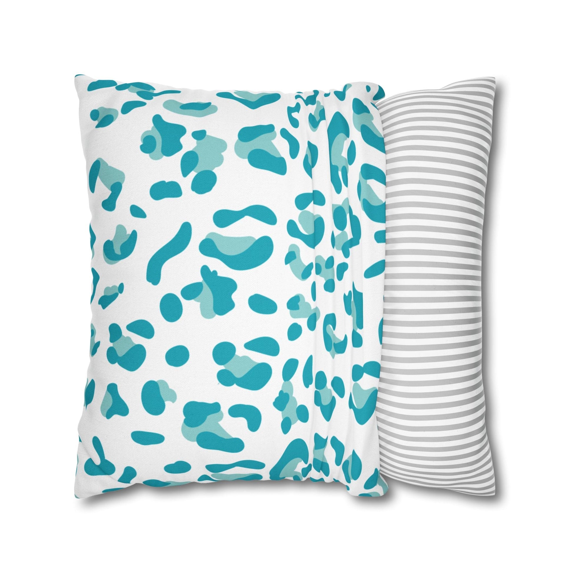 Abstract Teal Leopard Print Pillow, Artsulli - Art is Long, Life is Short, Home Decor, , , , , , , 