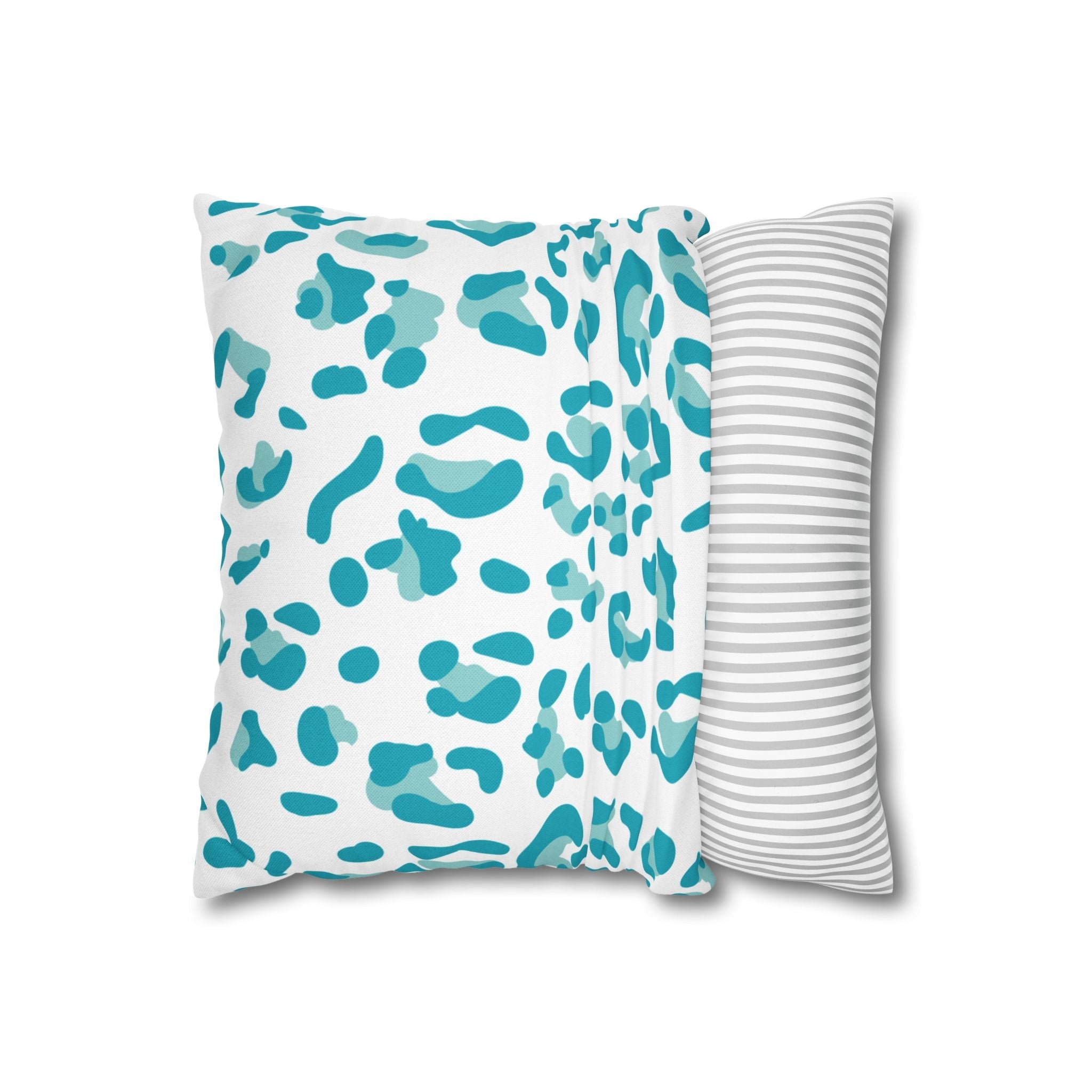 Abstract Teal Leopard Print Pillow, Artsulli - Art is Long, Life is Short, Home Decor, , , , , , , 