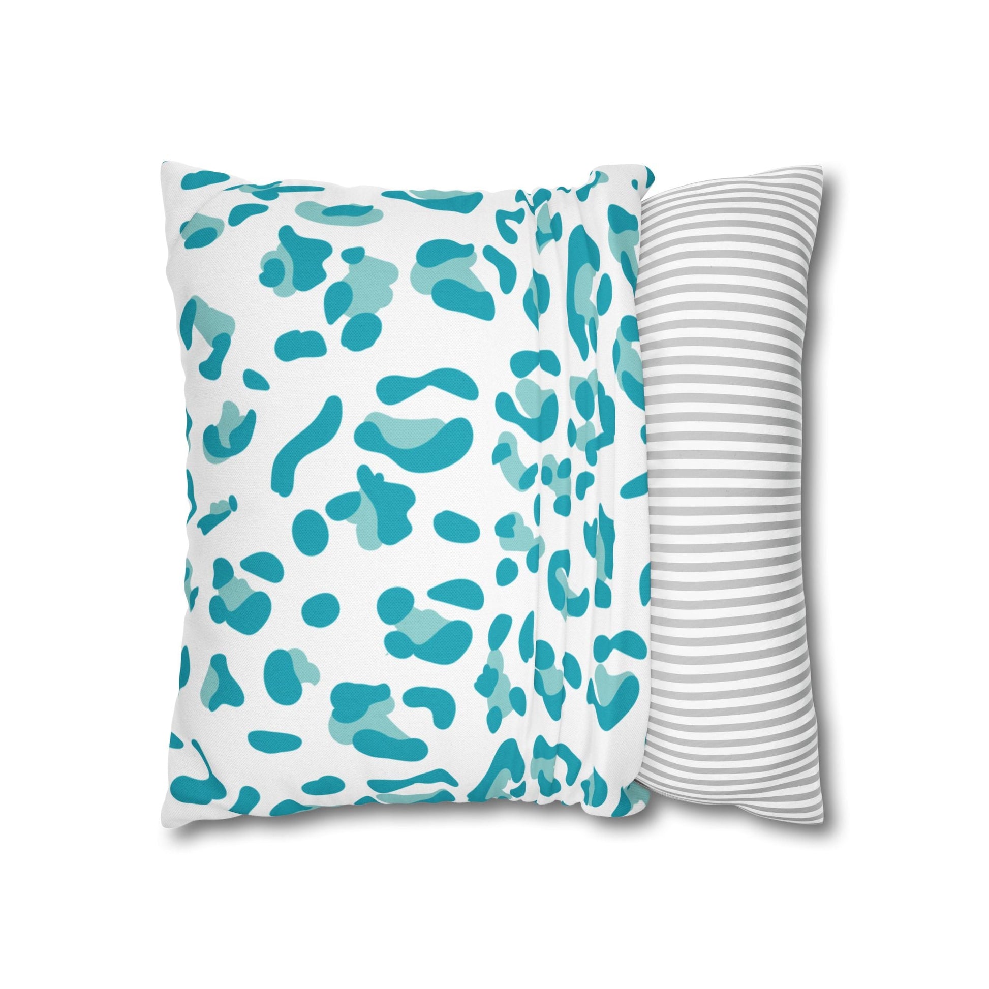 Abstract Teal Leopard Print Pillow, Artsulli - Art is Long, Life is Short, Home Decor, , , , , , , 