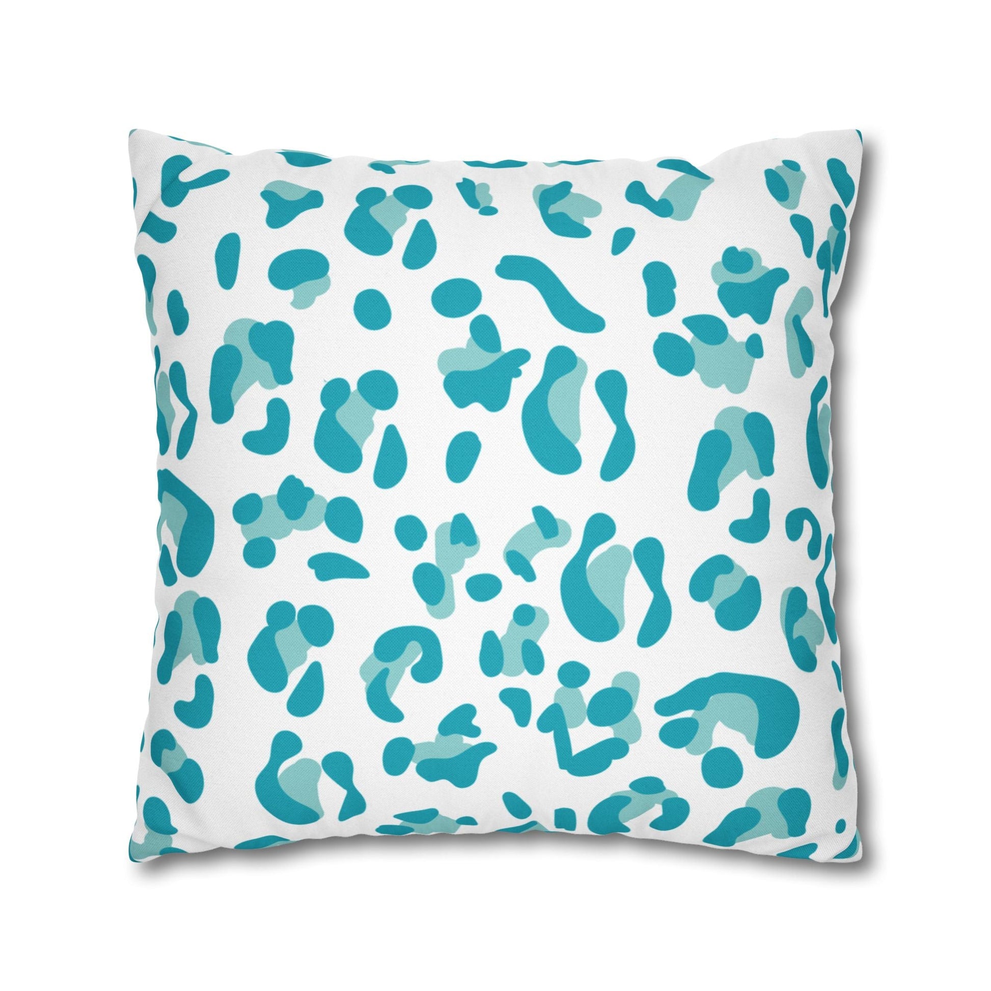 Abstract Teal Leopard Print Pillow, Artsulli - Art is Long, Life is Short, Home Decor, , , , , , , 