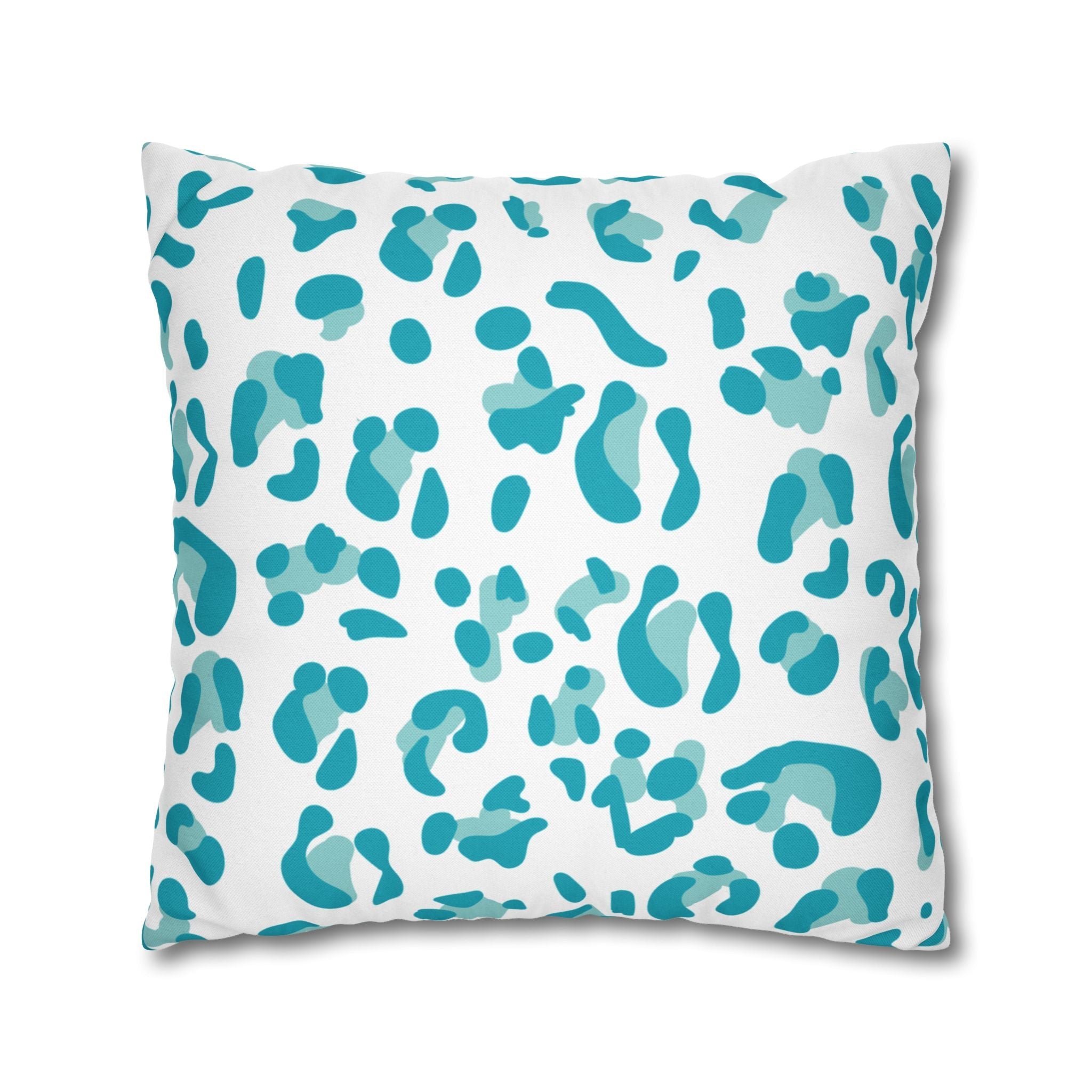 Abstract Teal Leopard Print Pillow, Artsulli - Art is Long, Life is Short, Home Decor, , , , , , , 