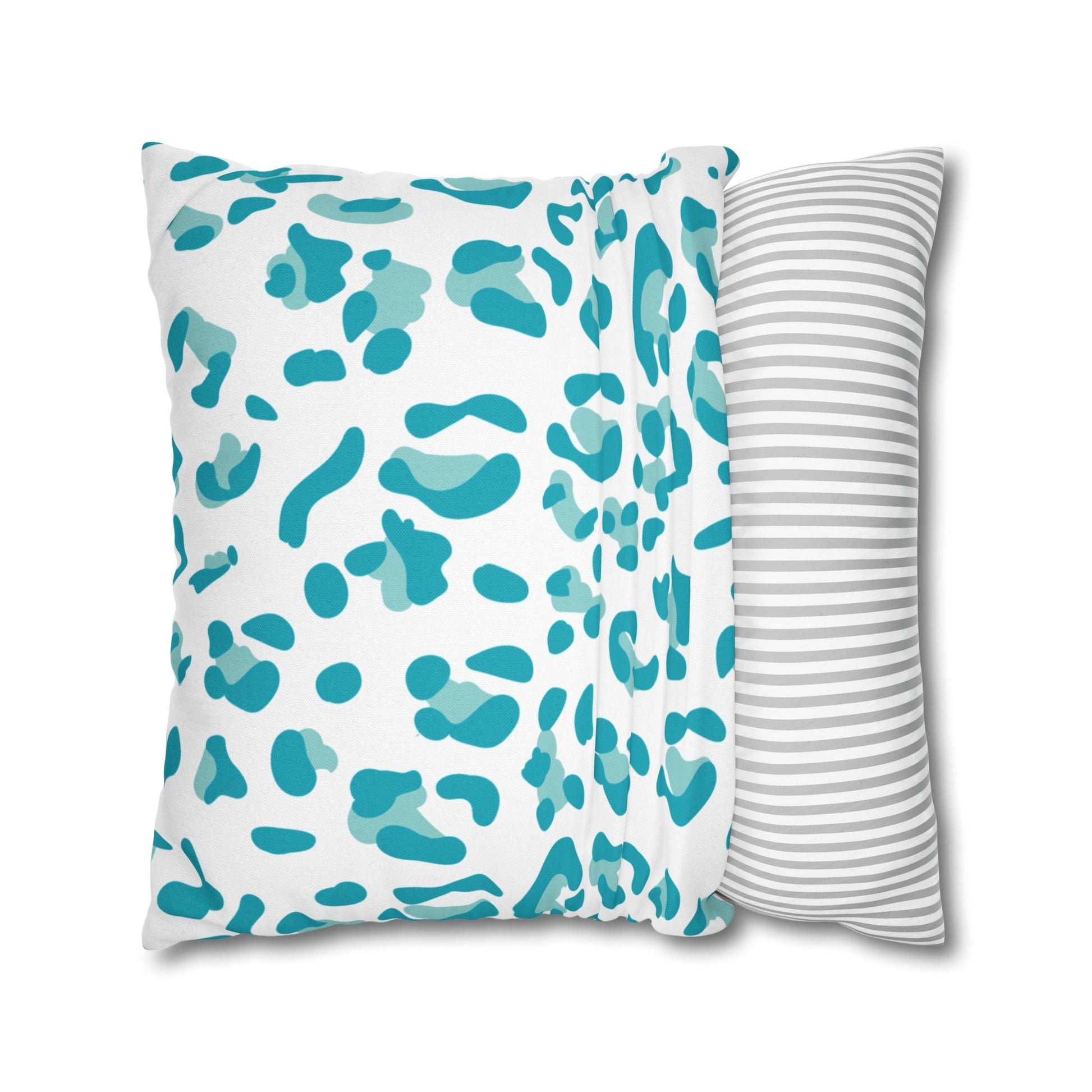 Abstract Teal Leopard Print Pillow, Artsulli - Art is Long, Life is Short, Home Decor, , , , , , , 