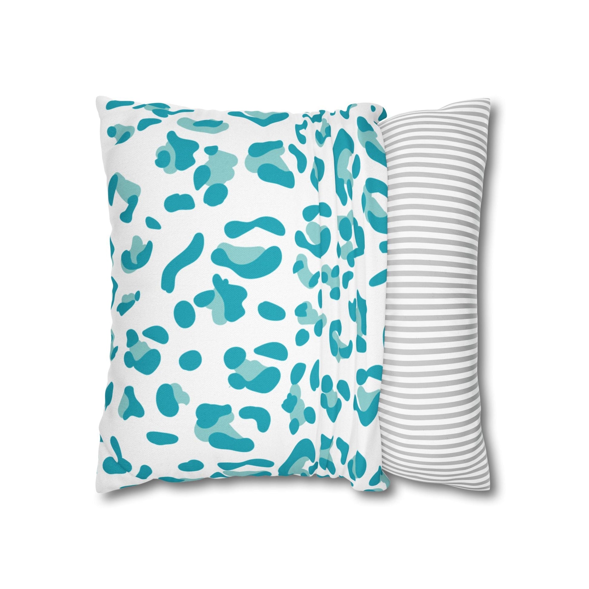 Abstract Teal Leopard Print Pillow, Artsulli - Art is Long, Life is Short, Home Decor, , , , , , , 