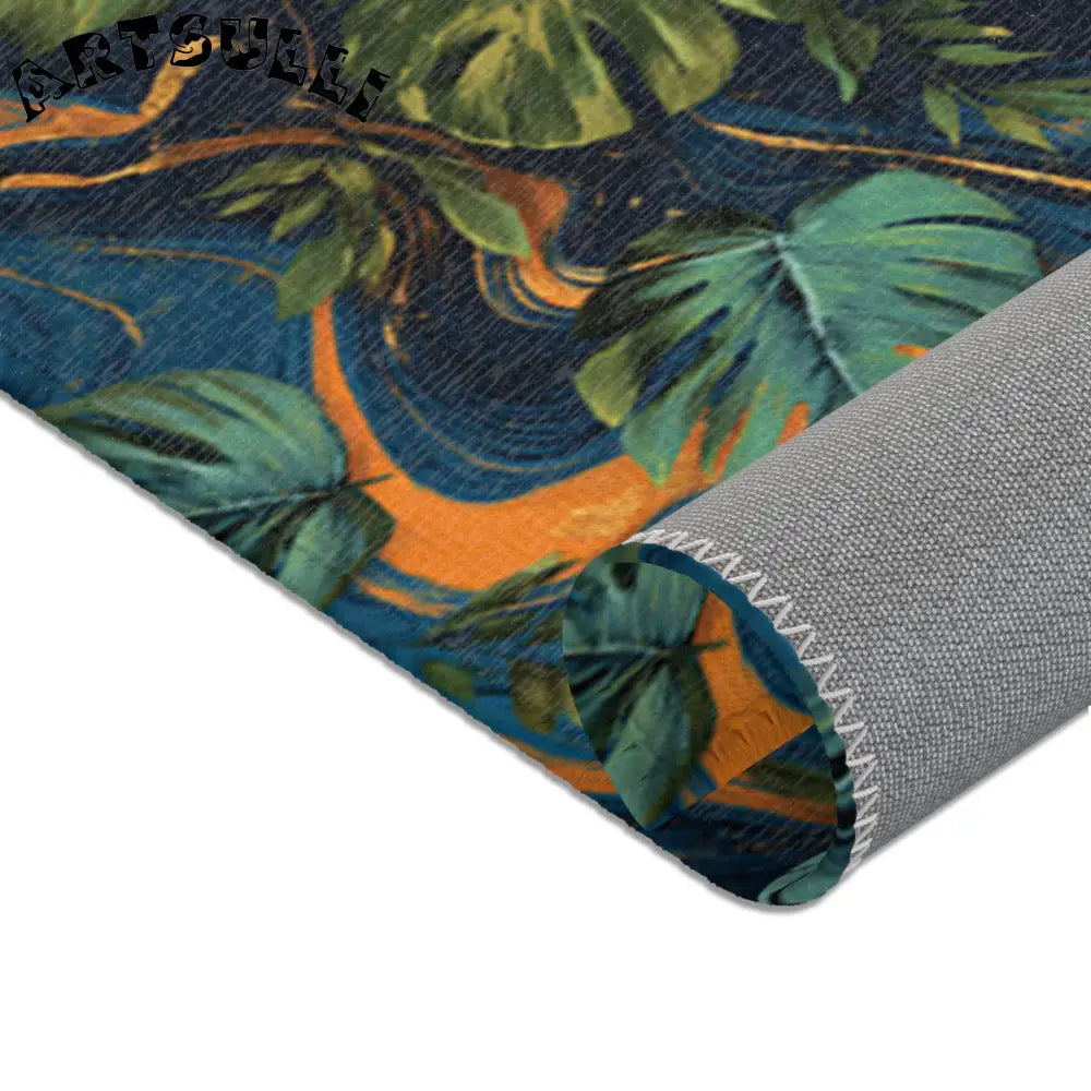 Abstract Tropical Leaf Area Rug, Artsulli - Art is Long, Life is Short, Home Decor, , , , , , , 