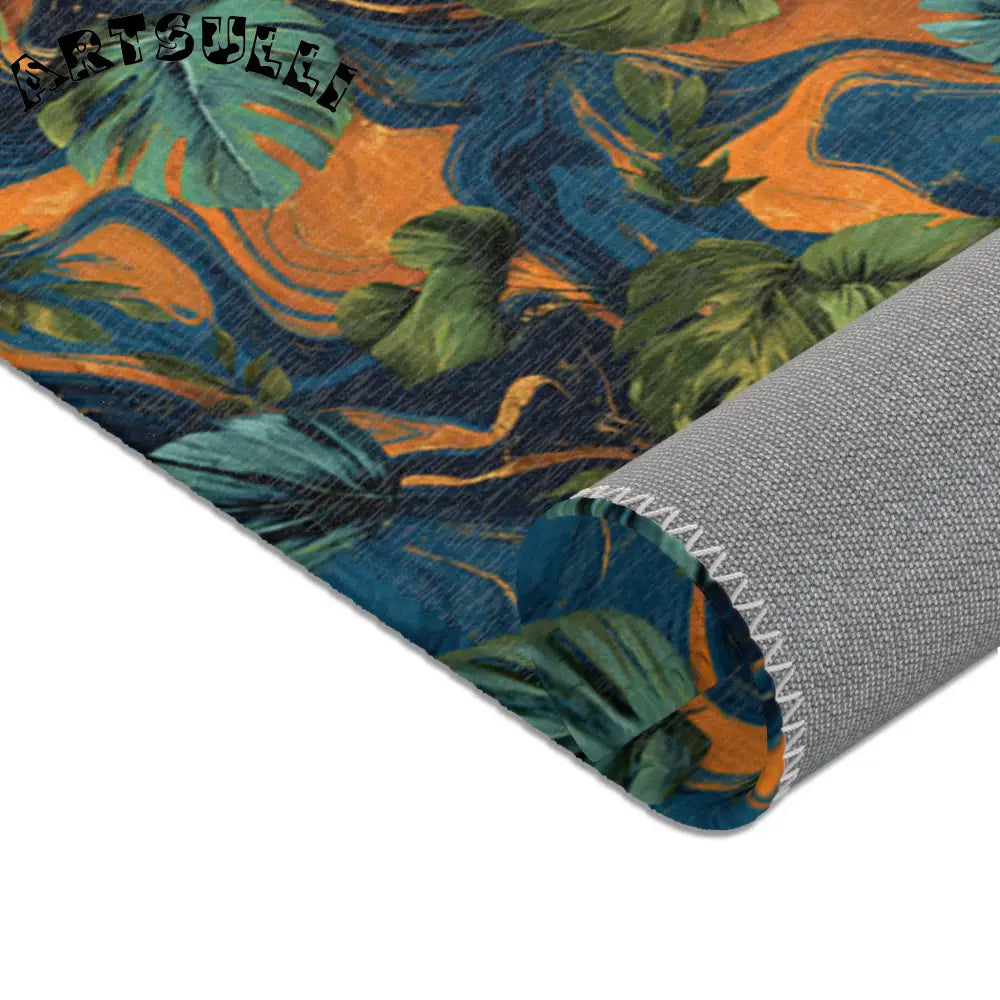Abstract Tropical Leaf Area Rug, Artsulli - Art is Long, Life is Short, Home Decor, , , , , , , 
