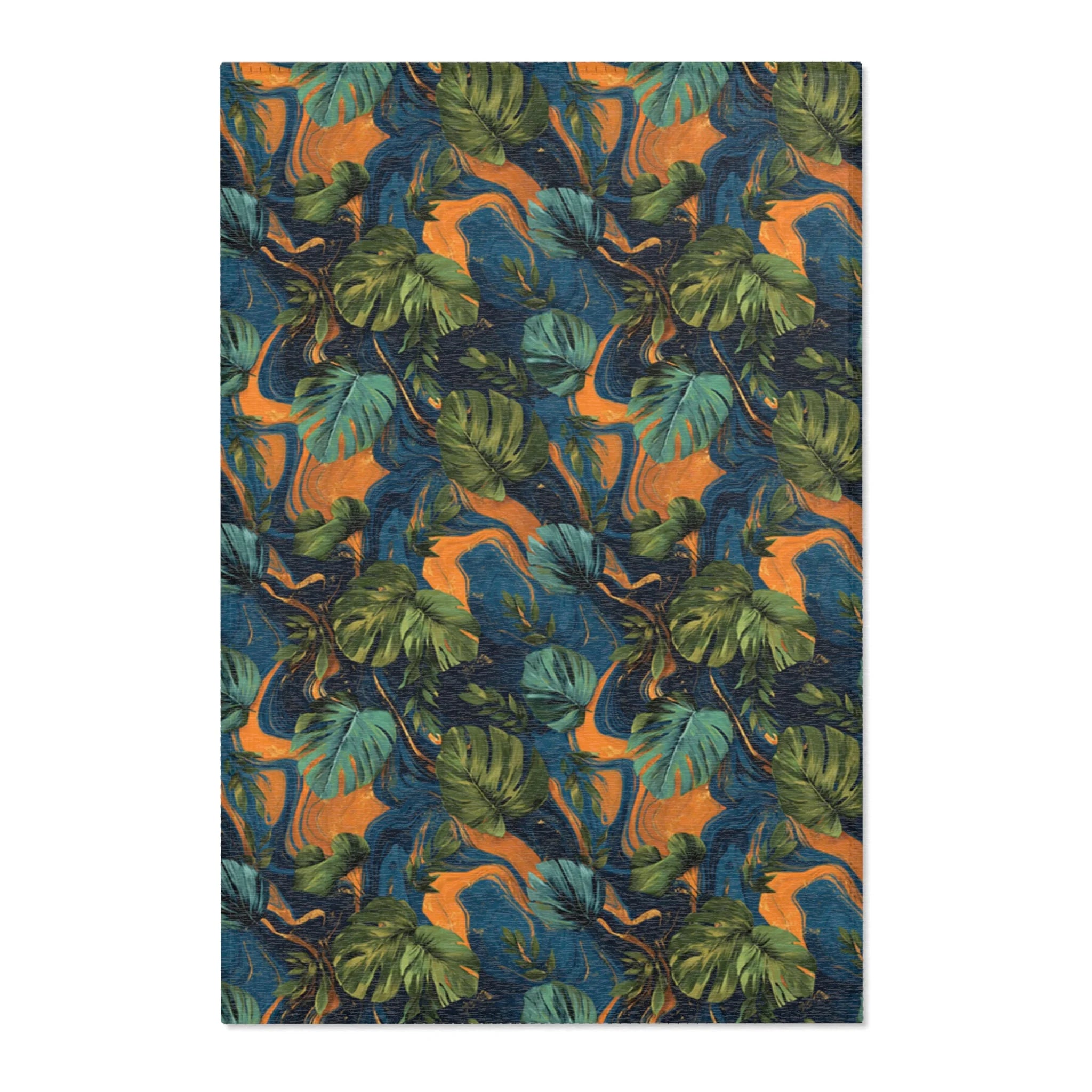 JAKKOUTTHEBXX Abstract Tropical Leaf Area Rug 2025