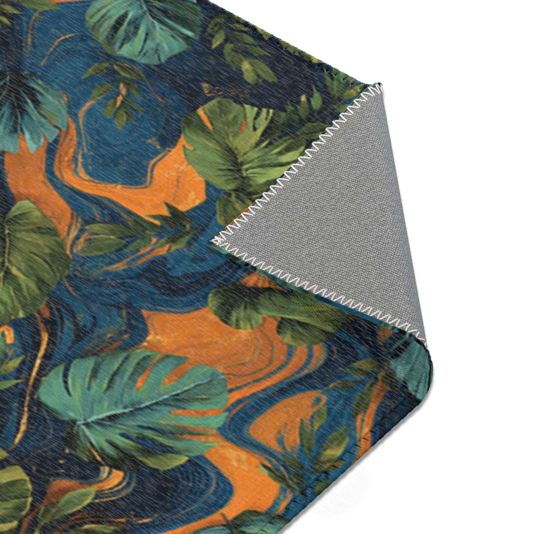 Abstract Tropical Leaf Area Rug, Artsulli - Art is Long, Life is Short, Home Decor, , , , , , , 