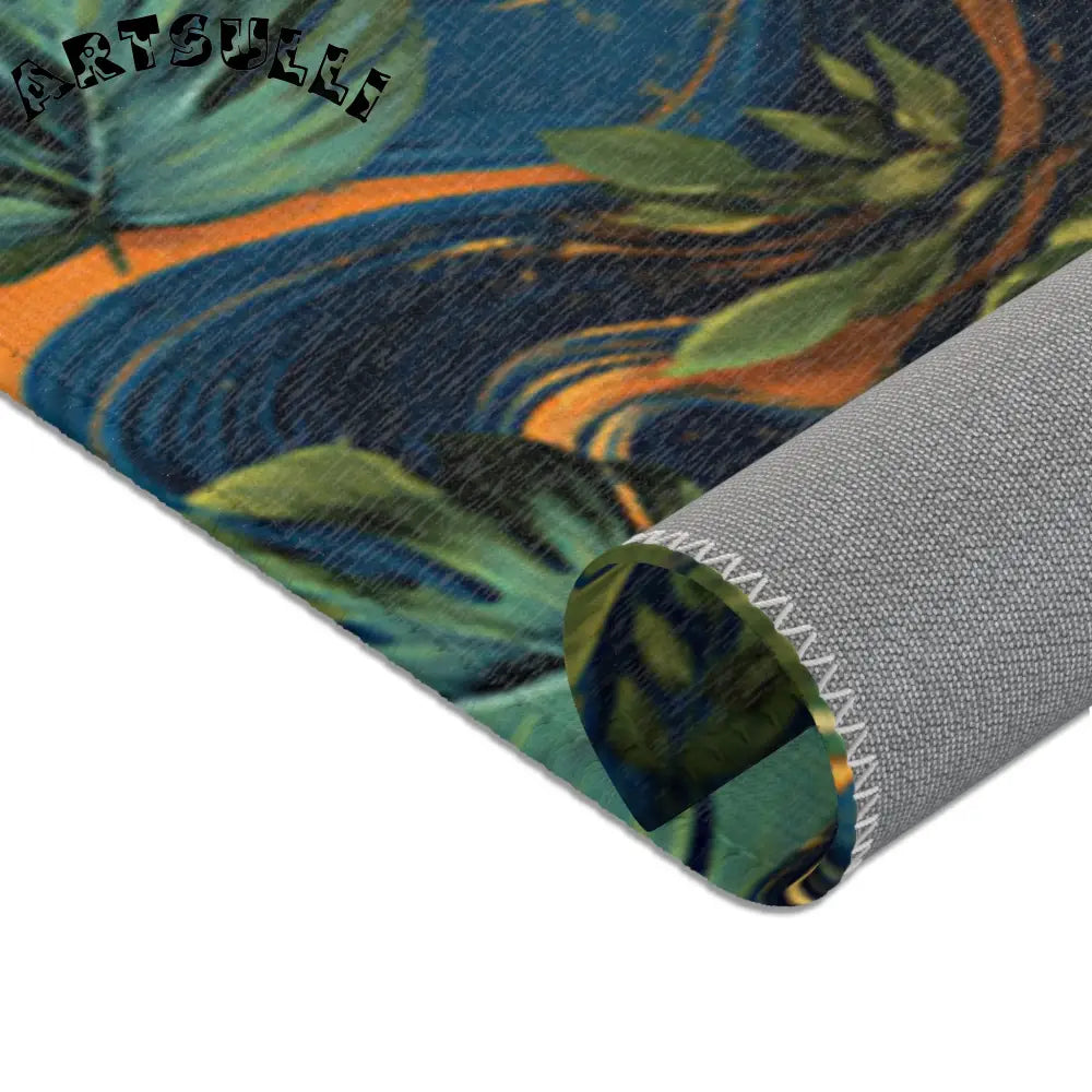 Abstract Tropical Leaf Area Rug, Artsulli - Art is Long, Life is Short, Home Decor, , , , , , , 