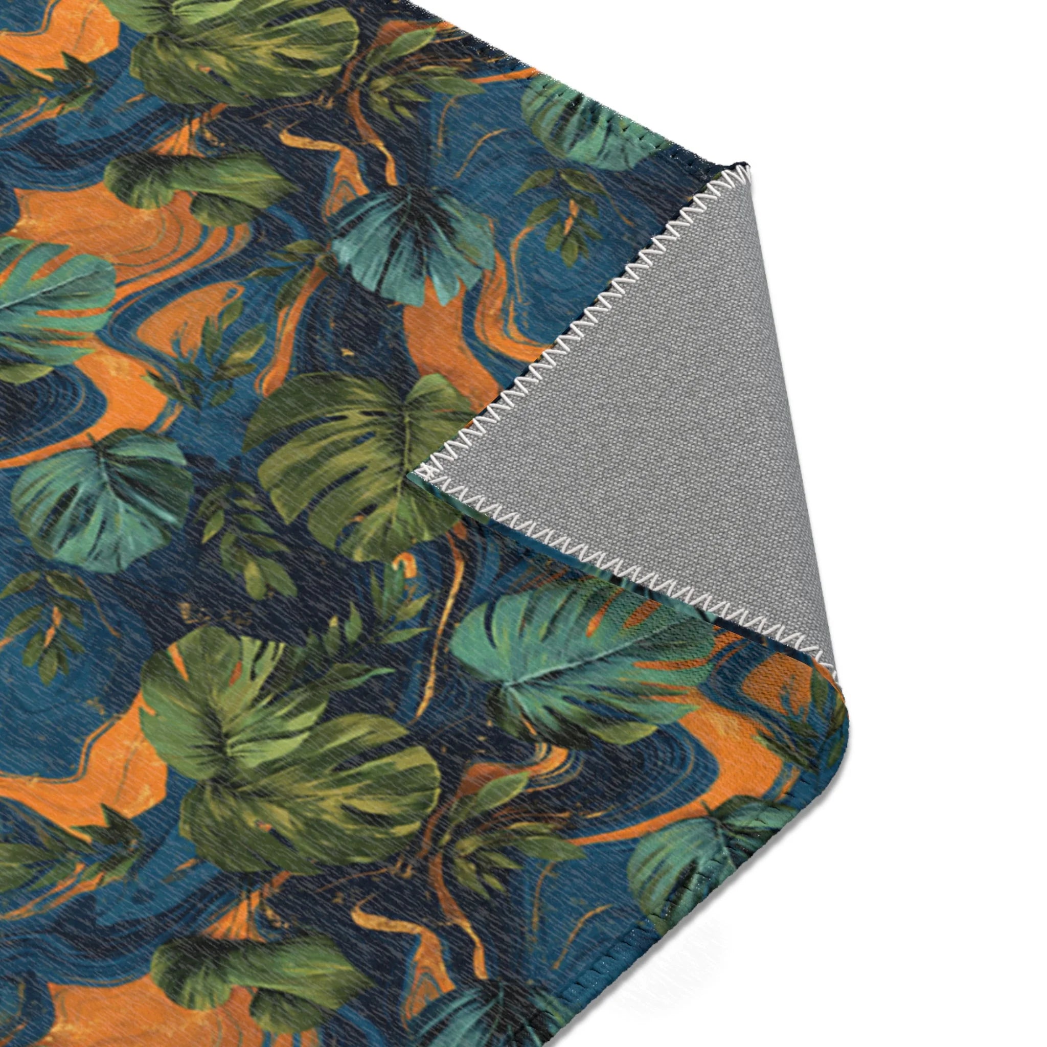 Abstract Tropical Leaf Area Rug, Artsulli - Art is Long, Life is Short, Home Decor, , , , , , , 