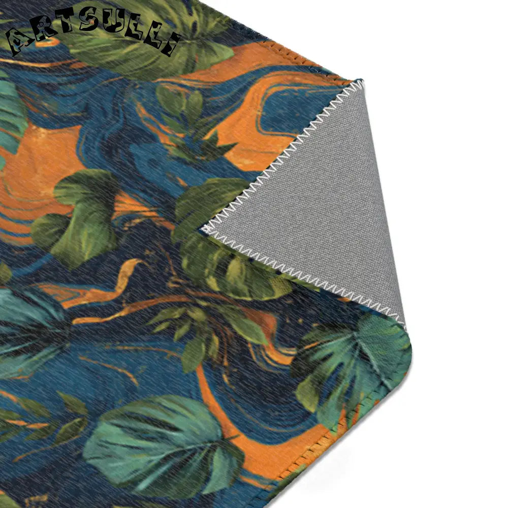 Abstract Tropical Leaf Area Rug, Artsulli - Art is Long, Life is Short, Home Decor, , , , , , , 