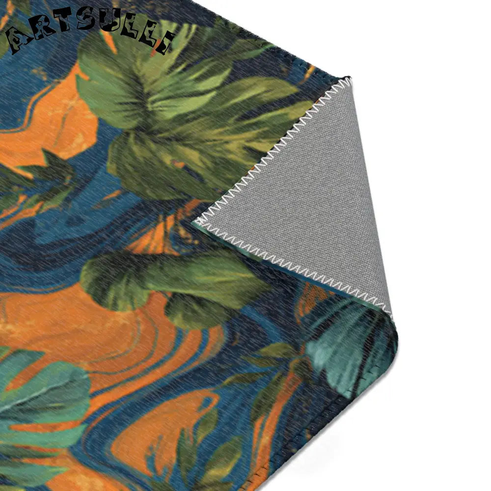 Abstract Tropical Leaf Area Rug, Artsulli - Art is Long, Life is Short, Home Decor, , , , , , , 