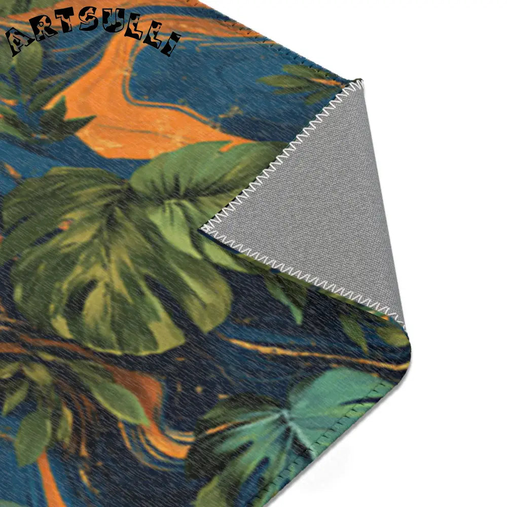 Abstract Tropical Leaf Area Rug, Artsulli - Art is Long, Life is Short, Home Decor, , , , , , , 