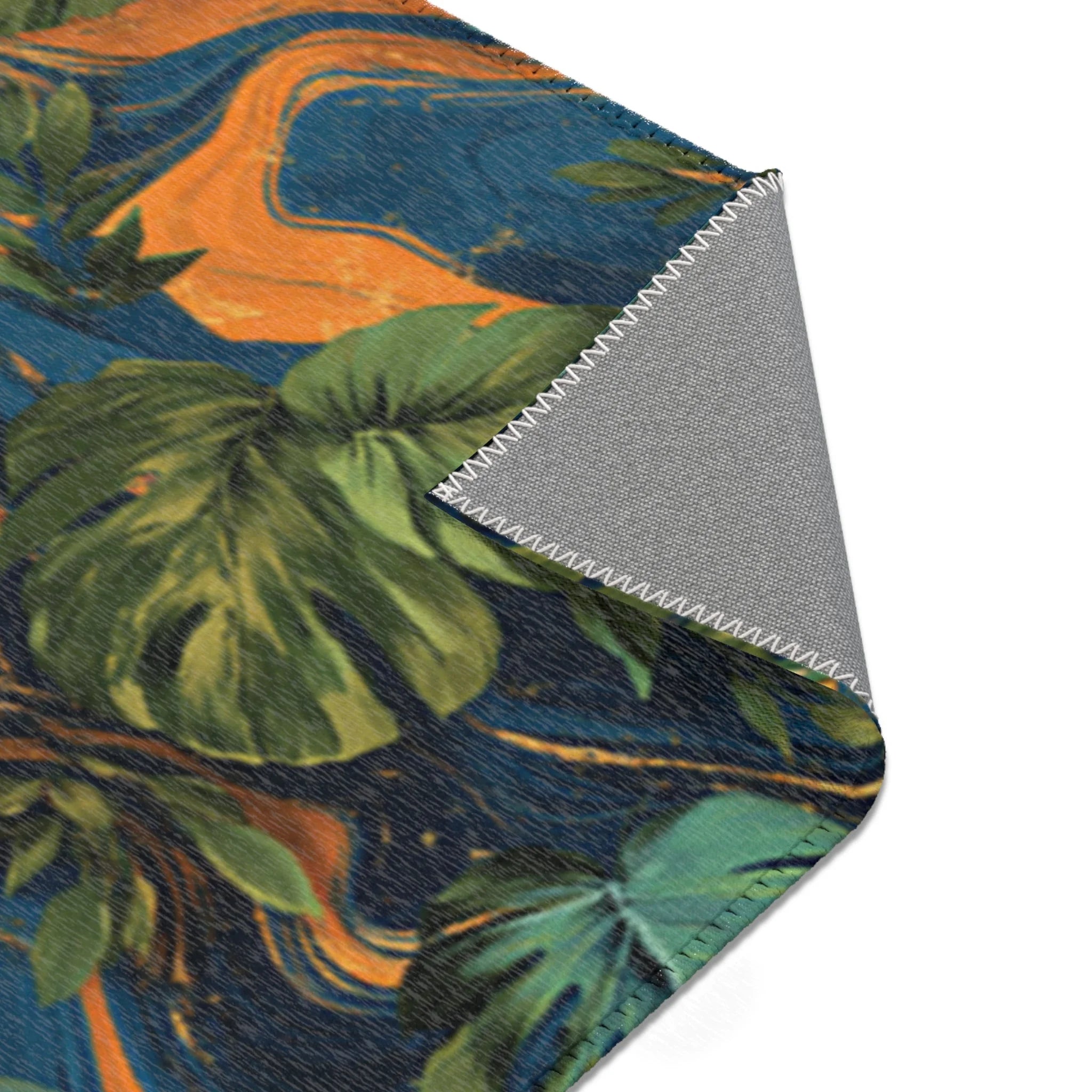 Abstract Tropical Leaf Area Rug, Artsulli - Art is Long, Life is Short, Home Decor, , , , , , , 